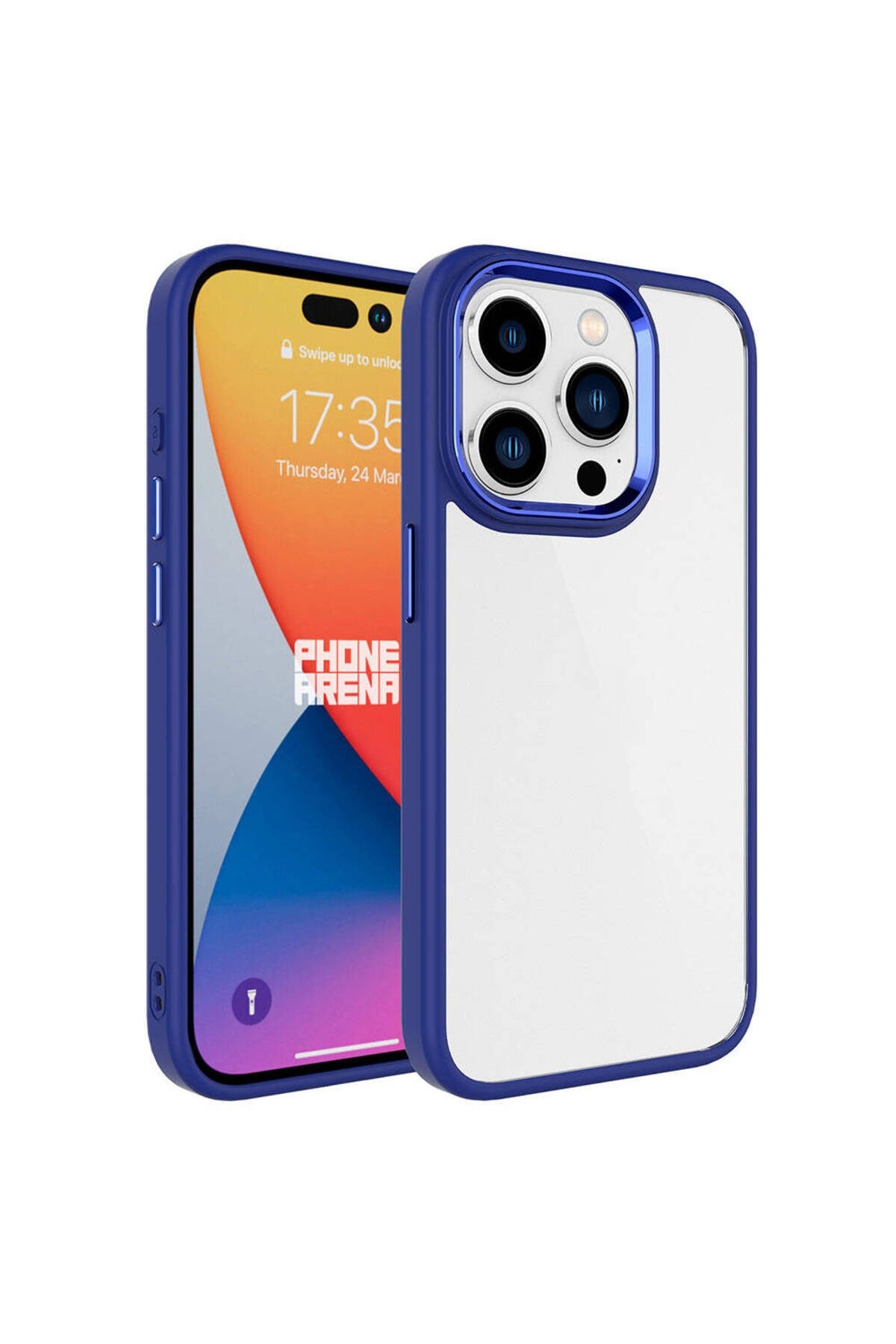 iPhone 15 Pro Max Uyumlu NVTH Krom Kılıf-Lacivert