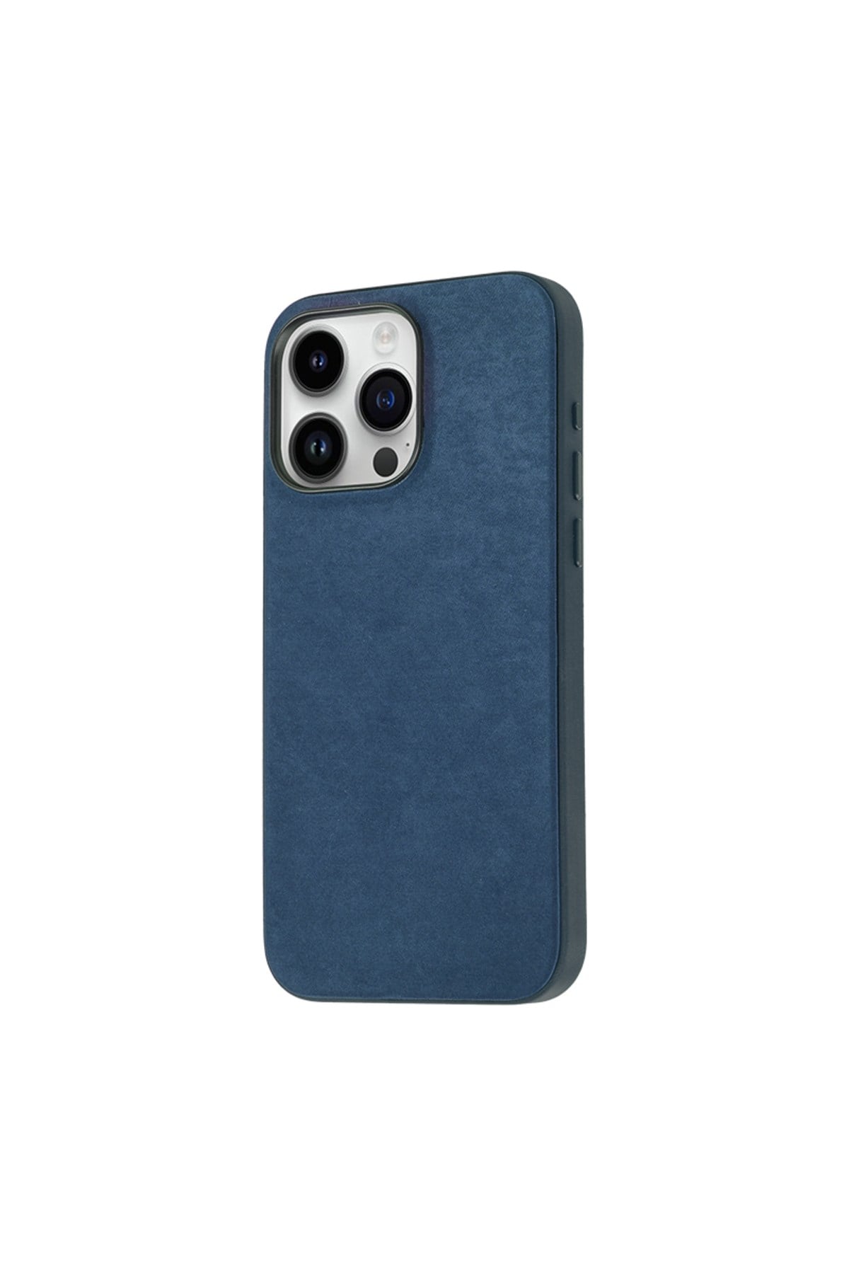 iPhone 15 Pro Max Uyumlu NVTH Mikro Fiber Mimoza Kılıf-Mavi