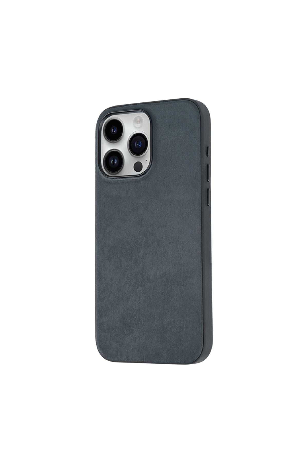 iPhone 15 Pro Max Uyumlu NVTH Mikro Fiber Mimoza Kılıf-Siyah