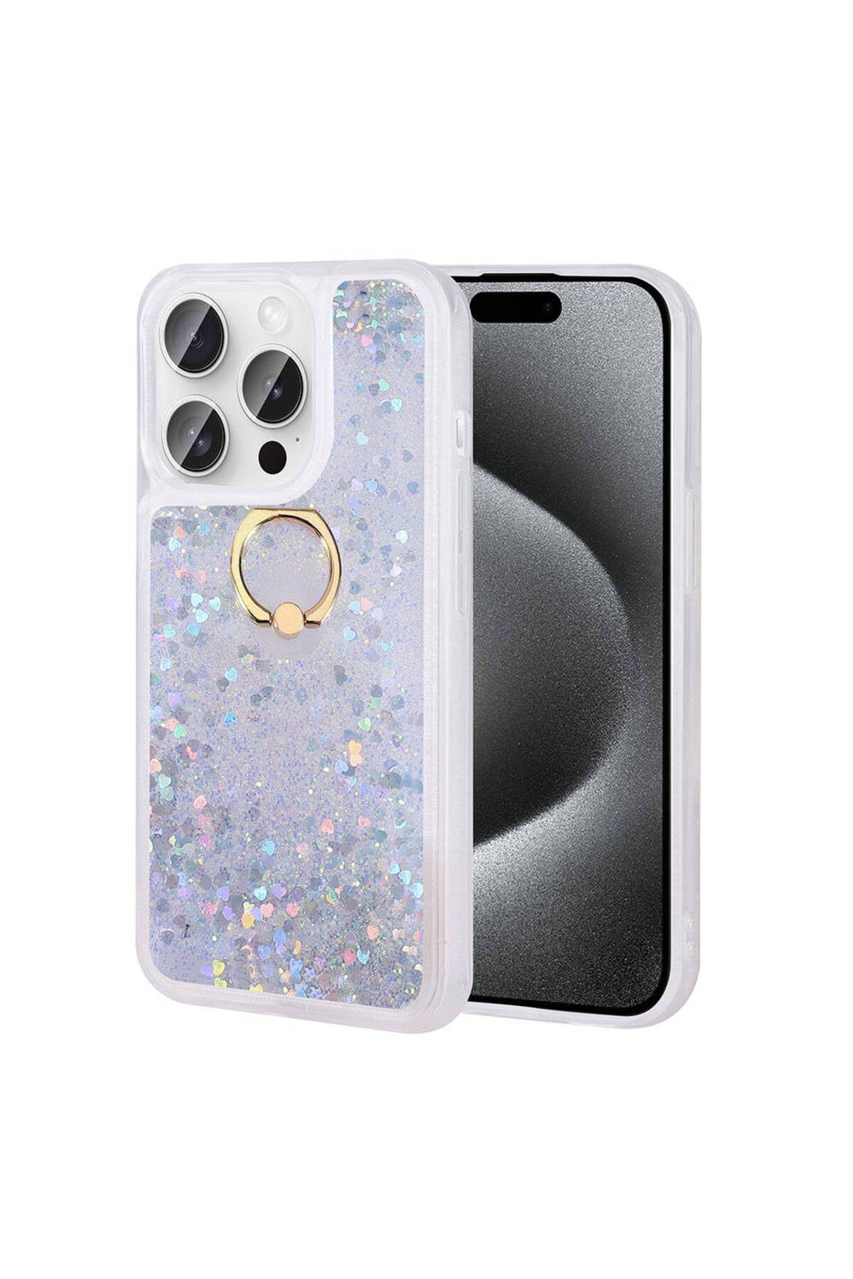 iPhone 15 Pro Max Uyumlu NVTH Milce Kılıf-Gümüş