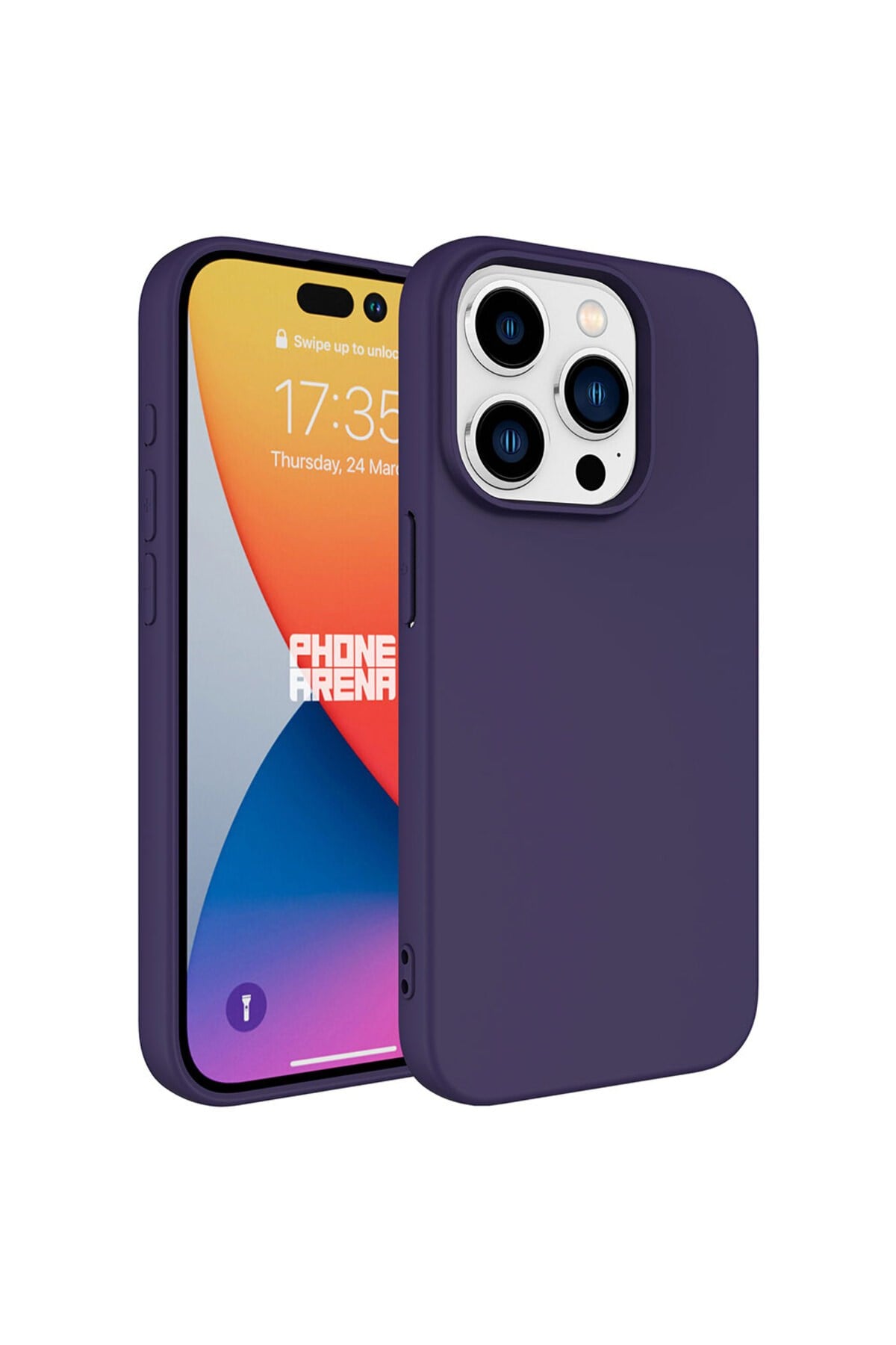 iPhone 15 Pro Uyumlu NVTH LSR Lansman Kılıf-Derin Mor