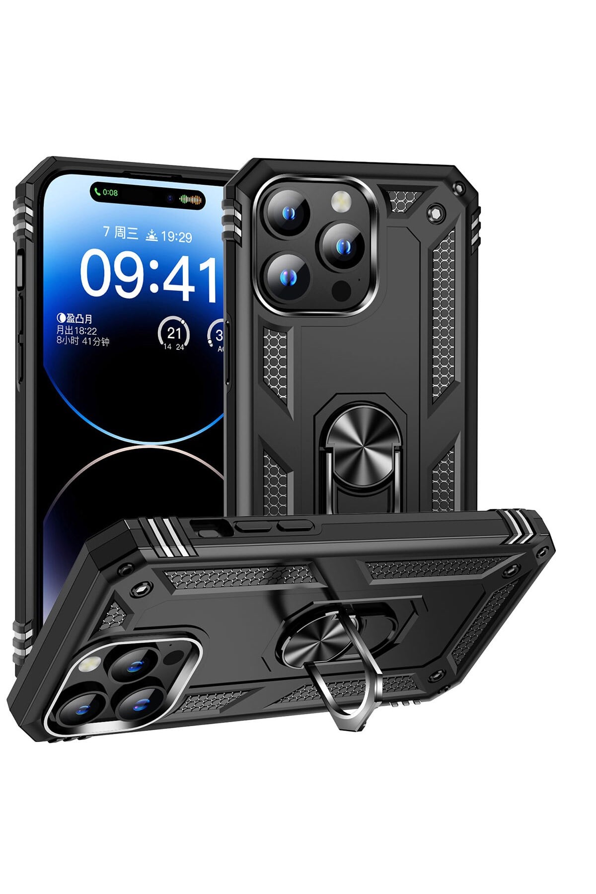 iPhone 15 Pro Uyumlu NVTH Vega Kılıf-Siyah
