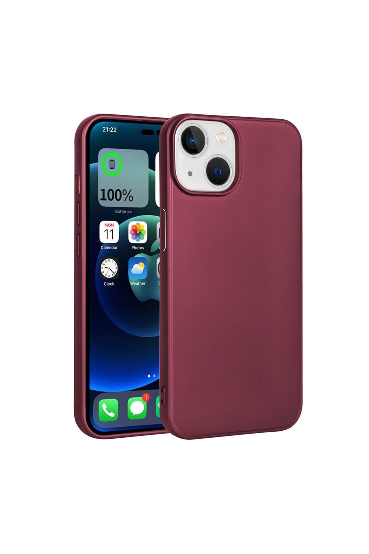 iPhone 15 Uyumlu NVTH Premier Silikon Kılıf-Mürdüm
