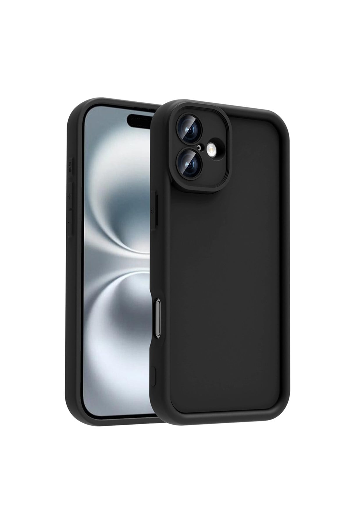 iPhone 16 Kılıf Kamera Korumalı NVTH Ananas Kapak - Siyah