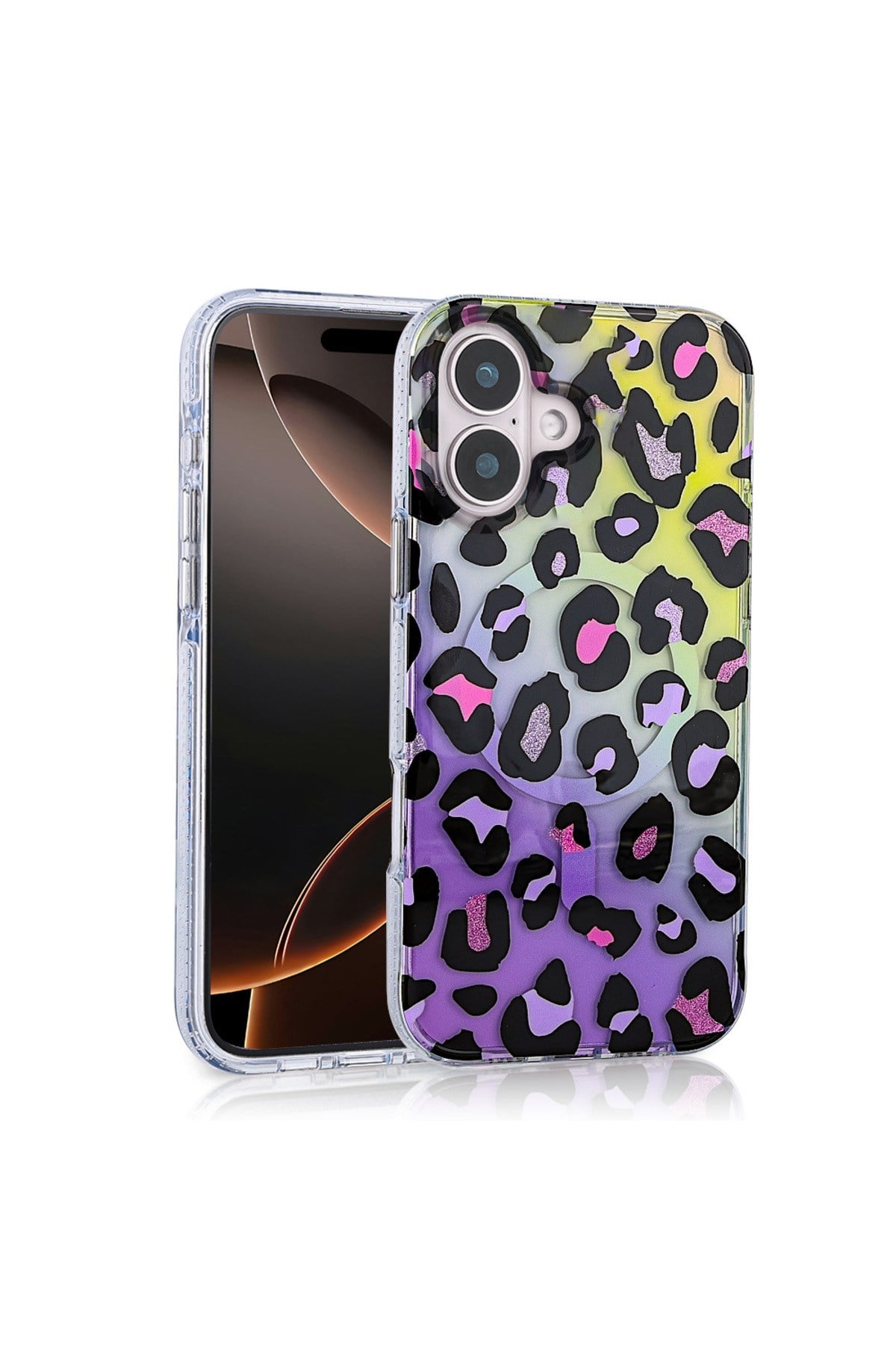 iPhone 16 Plus Uyumlu Kılıf Magsafe Şarj Özellikli NVTH Jago Kapak-Colorful