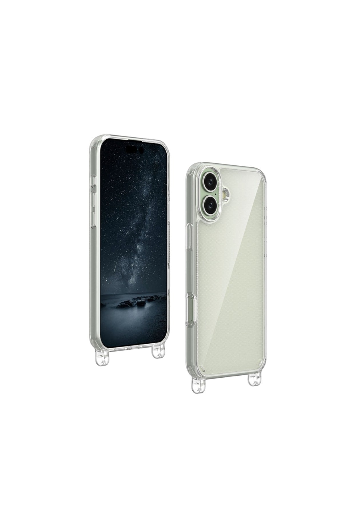 iPhone 16 Plus Uyumlu Kılıf NVTH X-Rop Kapak-Şeffaf