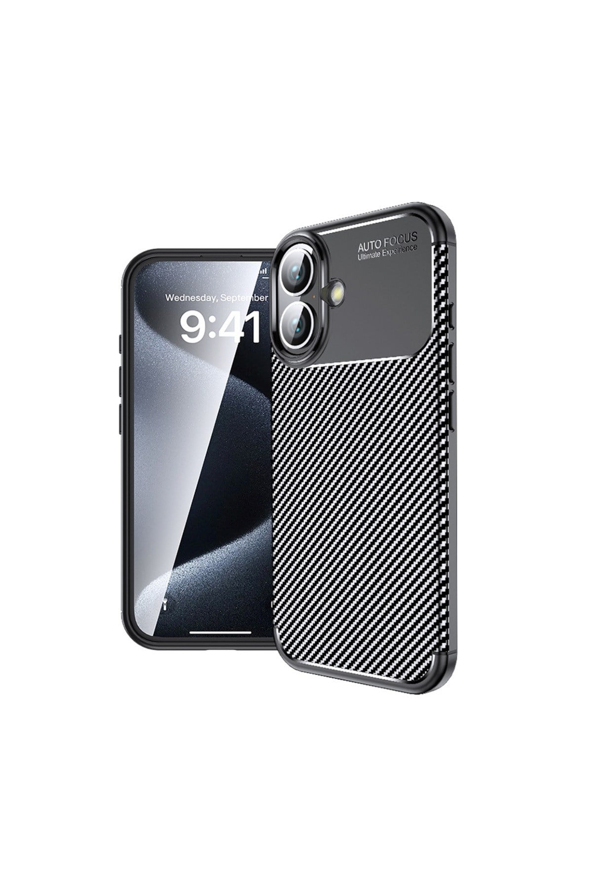 iPhone 16 Plus Uyumlu NVTH Negro Silikon Kapak-Siyah