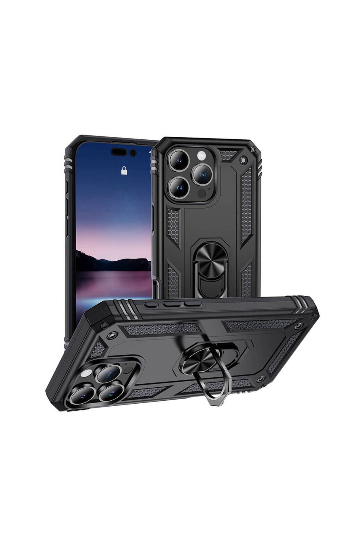 iPhone 16 Pro Kılıf NVTH Vega Kapak-Siyah