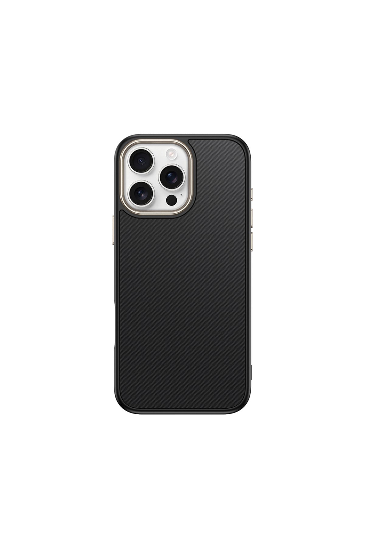 iPhone 16 Pro Max Kılıf M-safe Şarj Özellikli Karbon Fiber Görünümlü NVTH Antina Kapak - Siyah