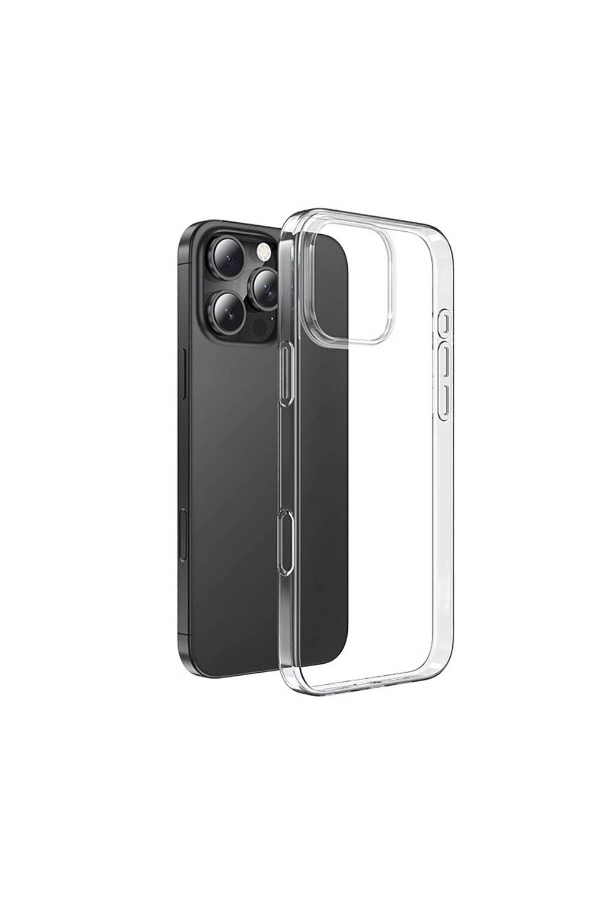 iPhone 16 Pro Max Kılıf NVTH Süper Silikon Kapak-Şeffaf