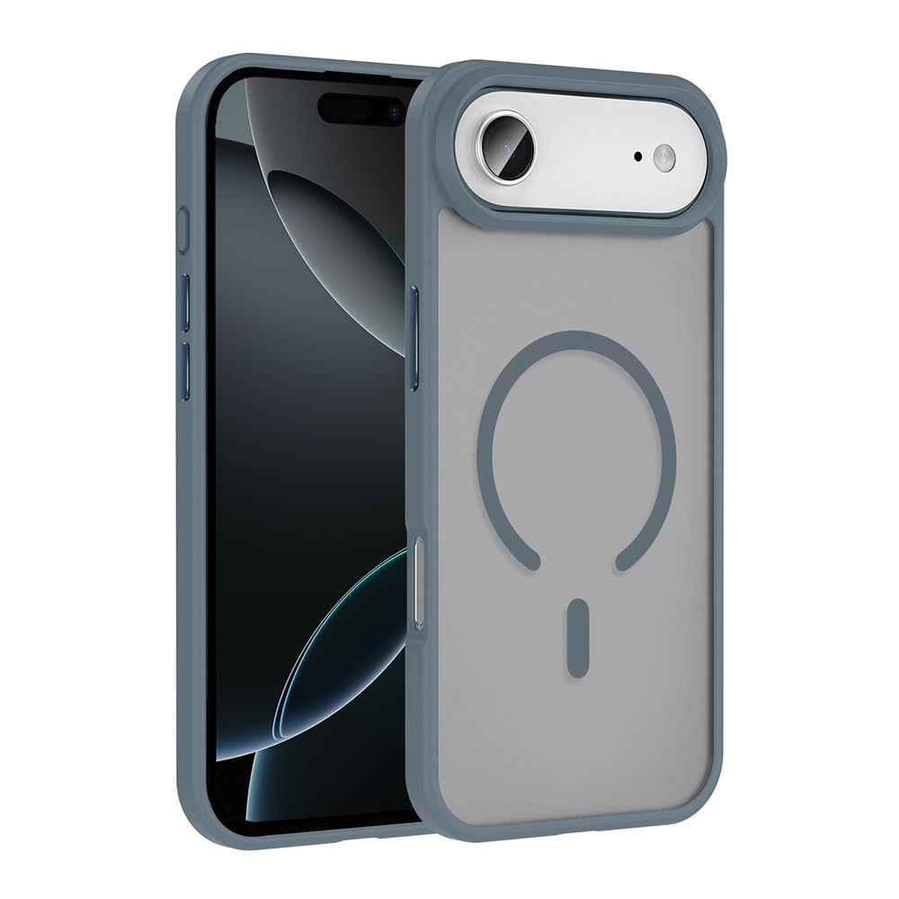 iPhone 17 Air Kılıf M-safe Şarj Özellikli Mat Arka Yüzey NVTH Sio Kapak - Gri
