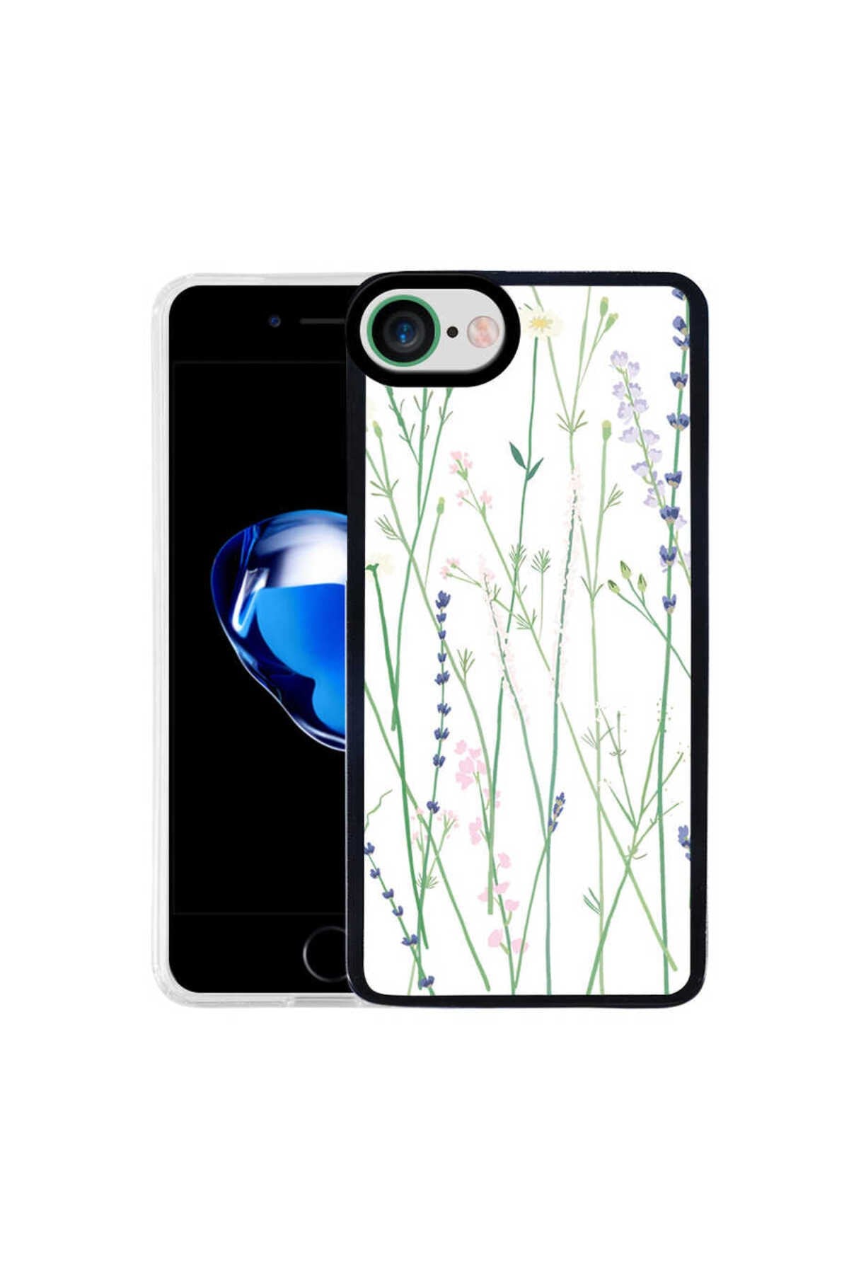 iPhone 7 Kılıf NVTH M-Fit Desenli Kapak - Flower No4