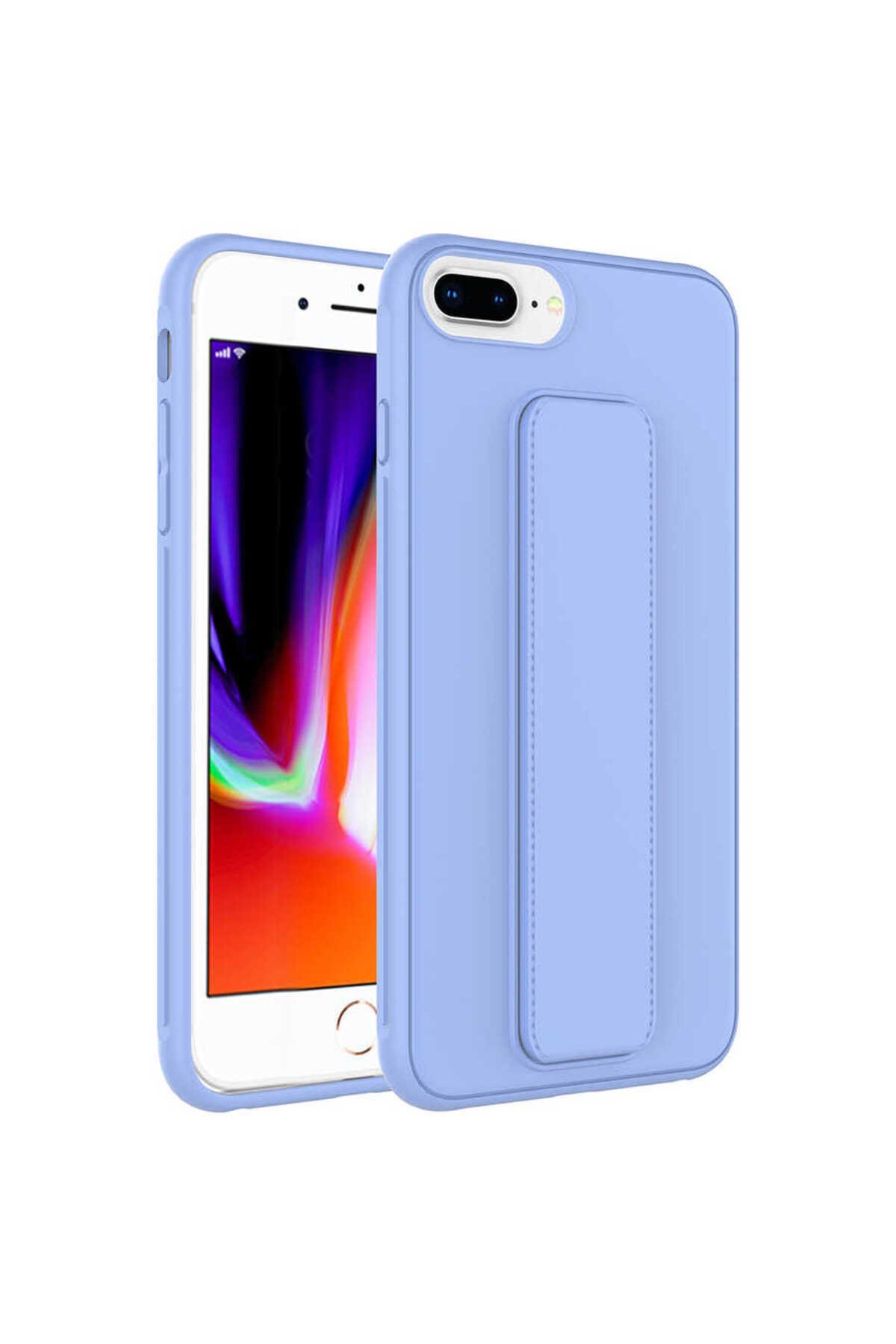iPhone 7 Plus Kılıf NVTH Qstand Kapak - Lila