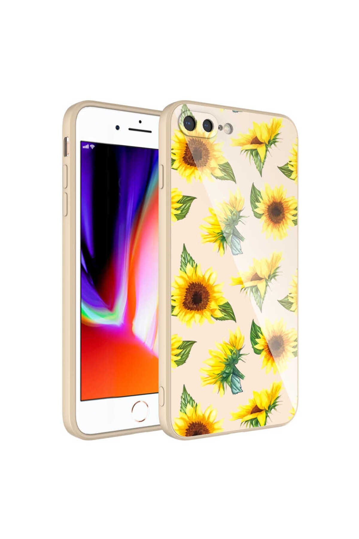 iPhone 8 Plus Kılıf Kamera Korumalı Desenli Sert Silikon NVTH Epoksi Kapak - NO2
