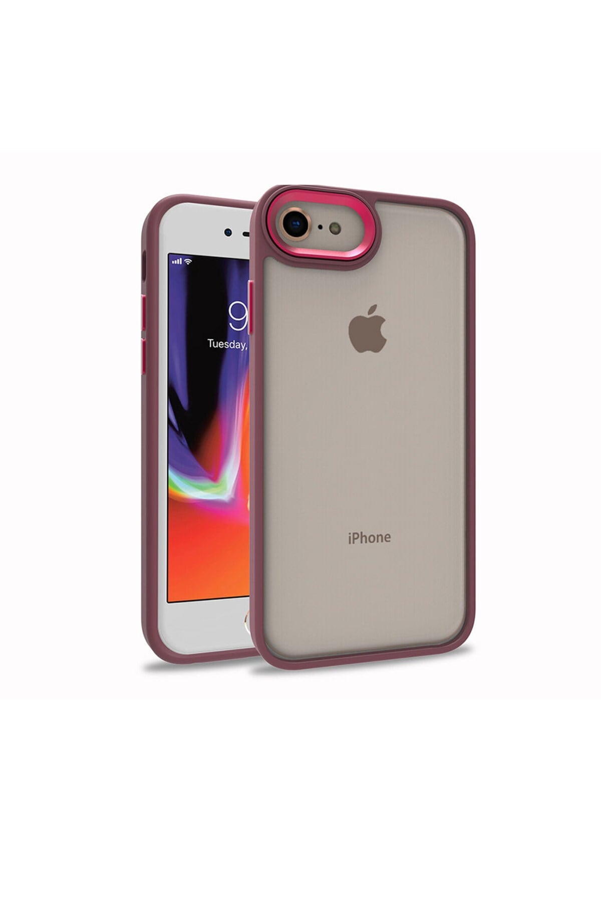 iPhone SE 2022 Uyumlu NVTH Flora Kılıf-Kırmızı