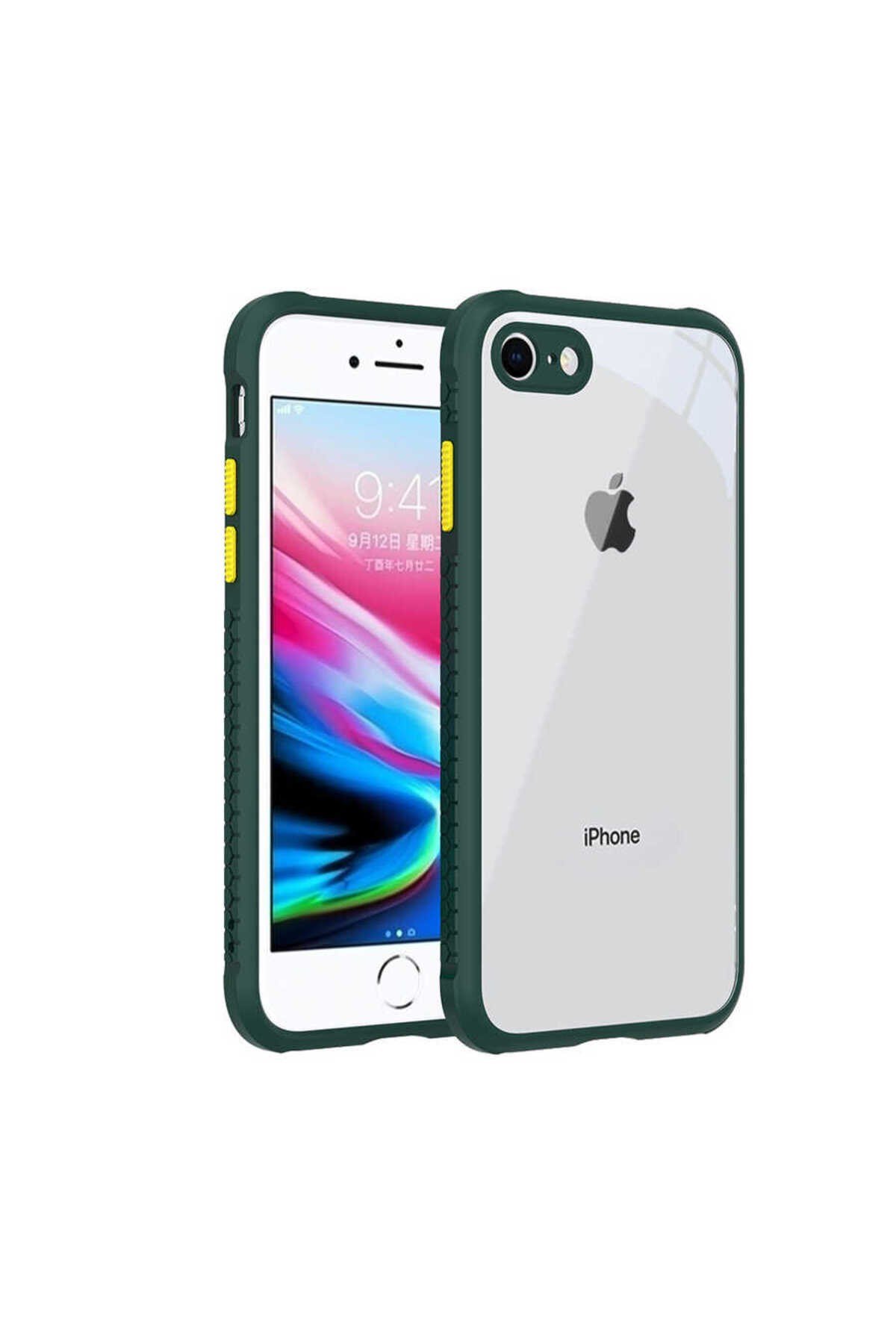 iPhone SE 2022 Uyumlu NVTH Kaff Kılıf-Koyu Yeşil