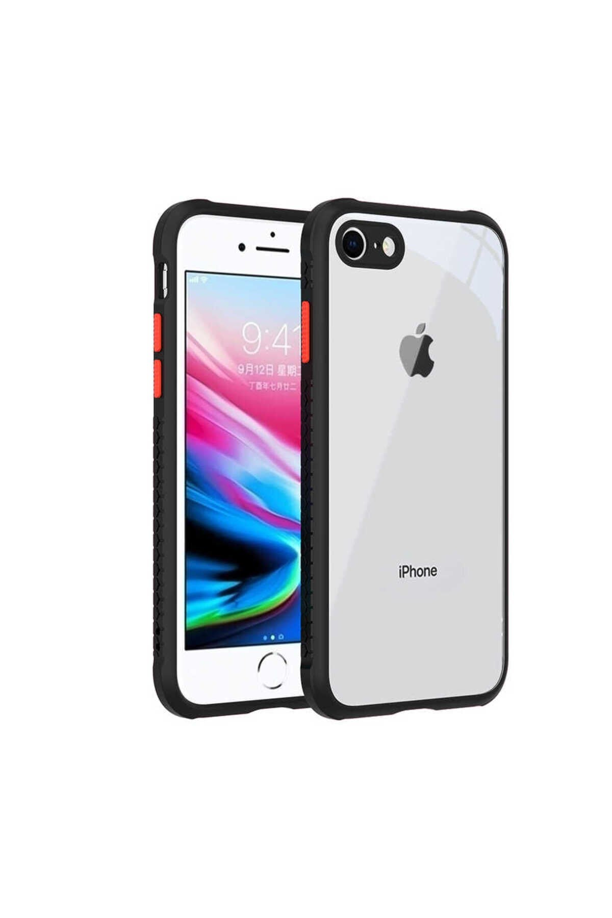 iPhone SE 2022 Uyumlu NVTH Kaff Kılıf-Siyah