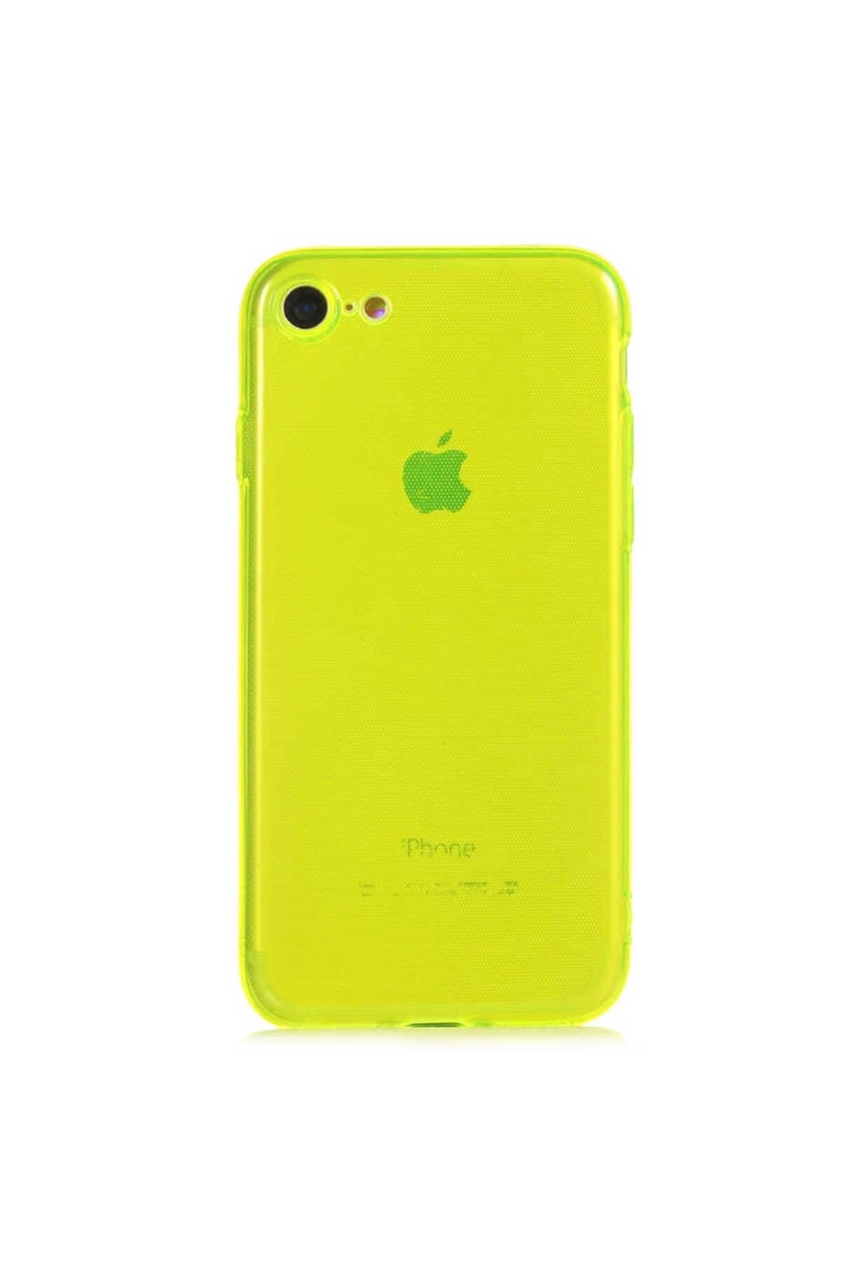 iPhone SE 2022 Uyumlu NVTH Mun Silikon-Sarı