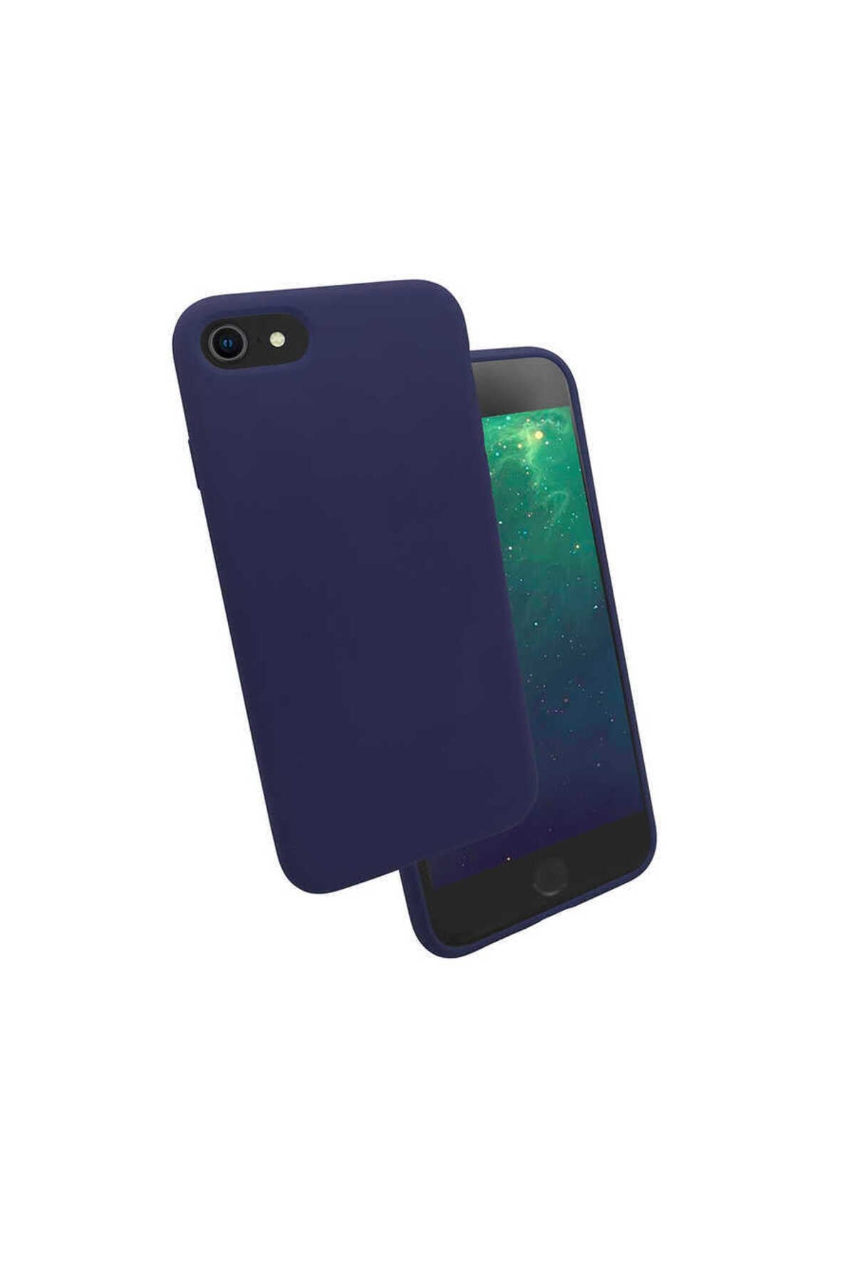 iPhone SE 2022 Uyumlu NVTH Silk Silikon-Lacivert