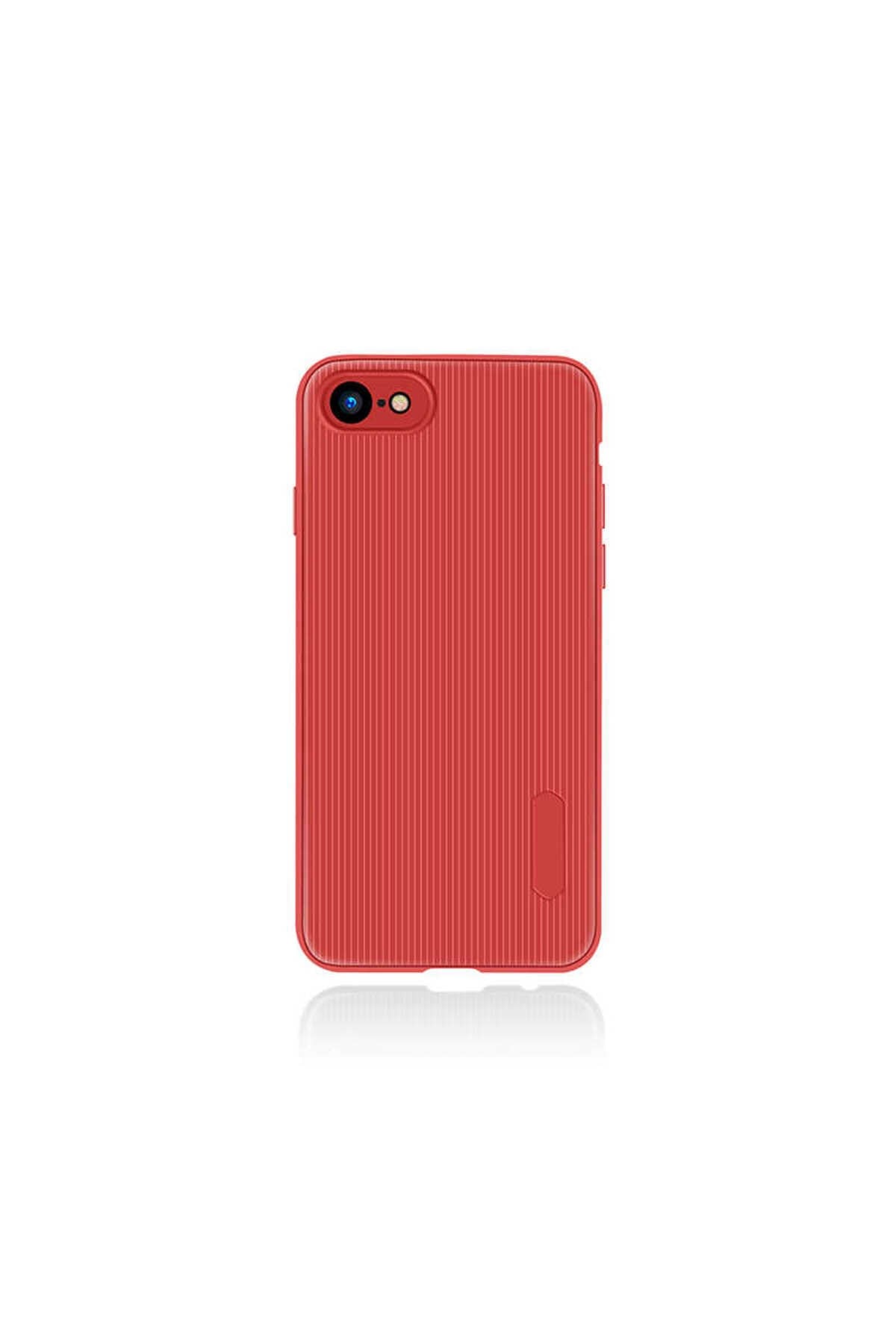 iPhone SE 2022 Uyumlu NVTH Tio Silikon-Kırmızı