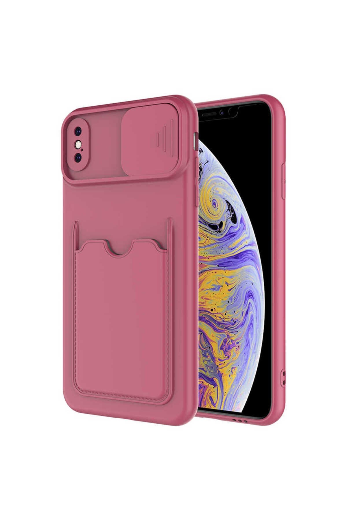 iPhone XS Max 6.5 Kılıf NVTH Kartix Kapak - Koyu Mor