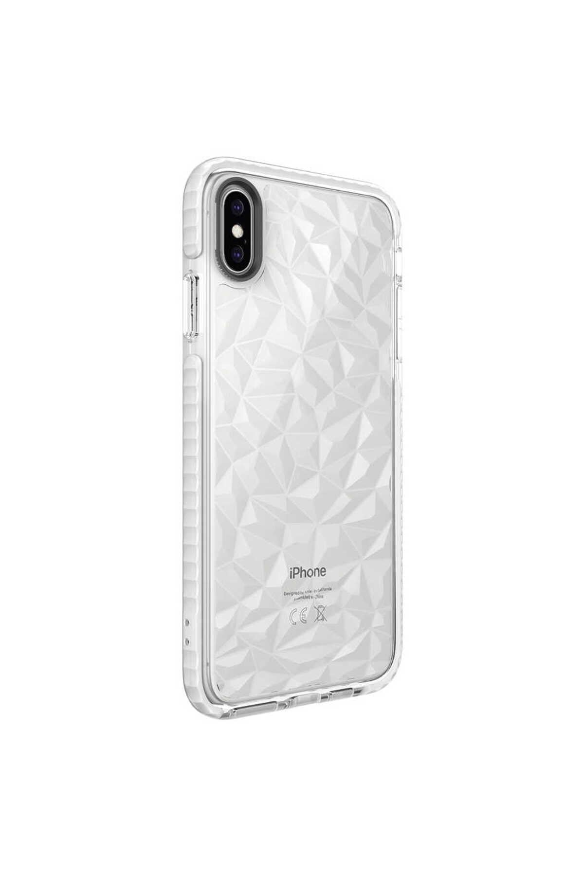 iPhone XS Max 6.5 Kılıf NVTH Buzz Kapak - Beyaz