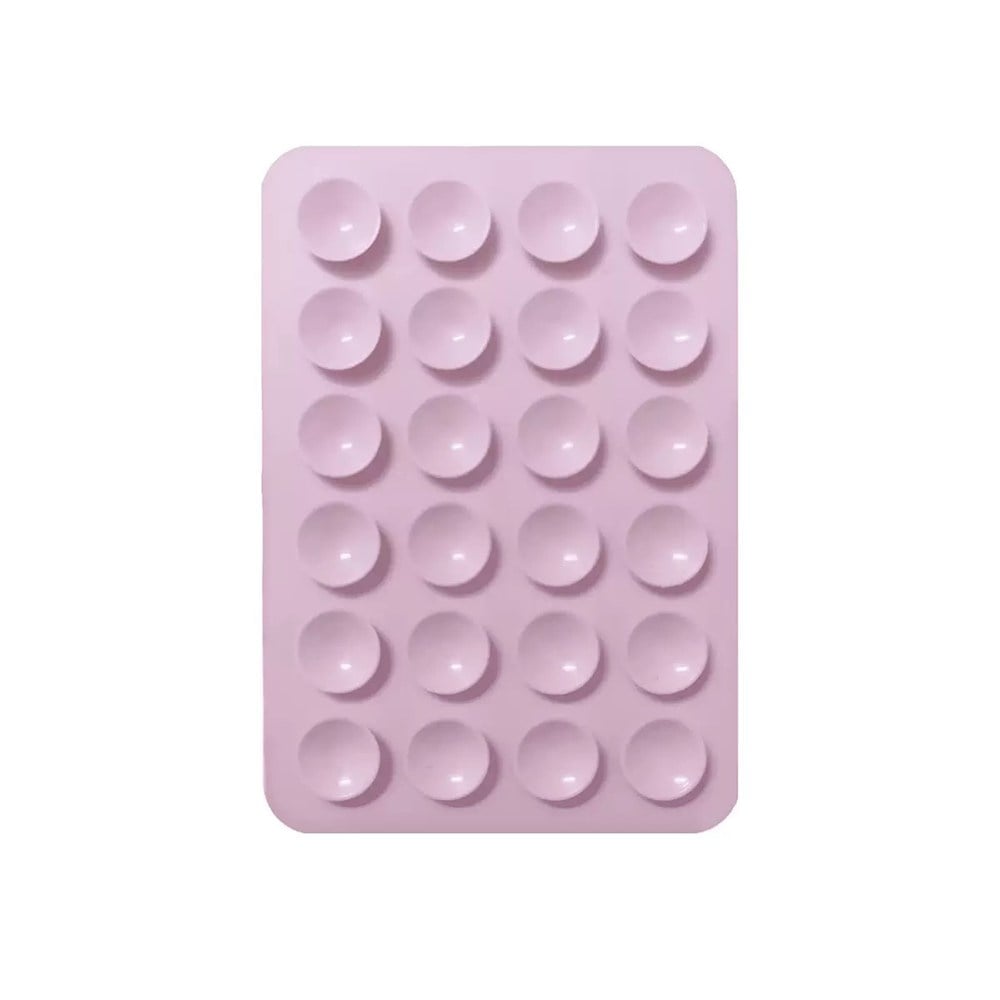 Kare Öpücüklü 03 NVTH Çift Taraflı Silikon Tutucu 5,50cm x 8cm - Açık Pembe