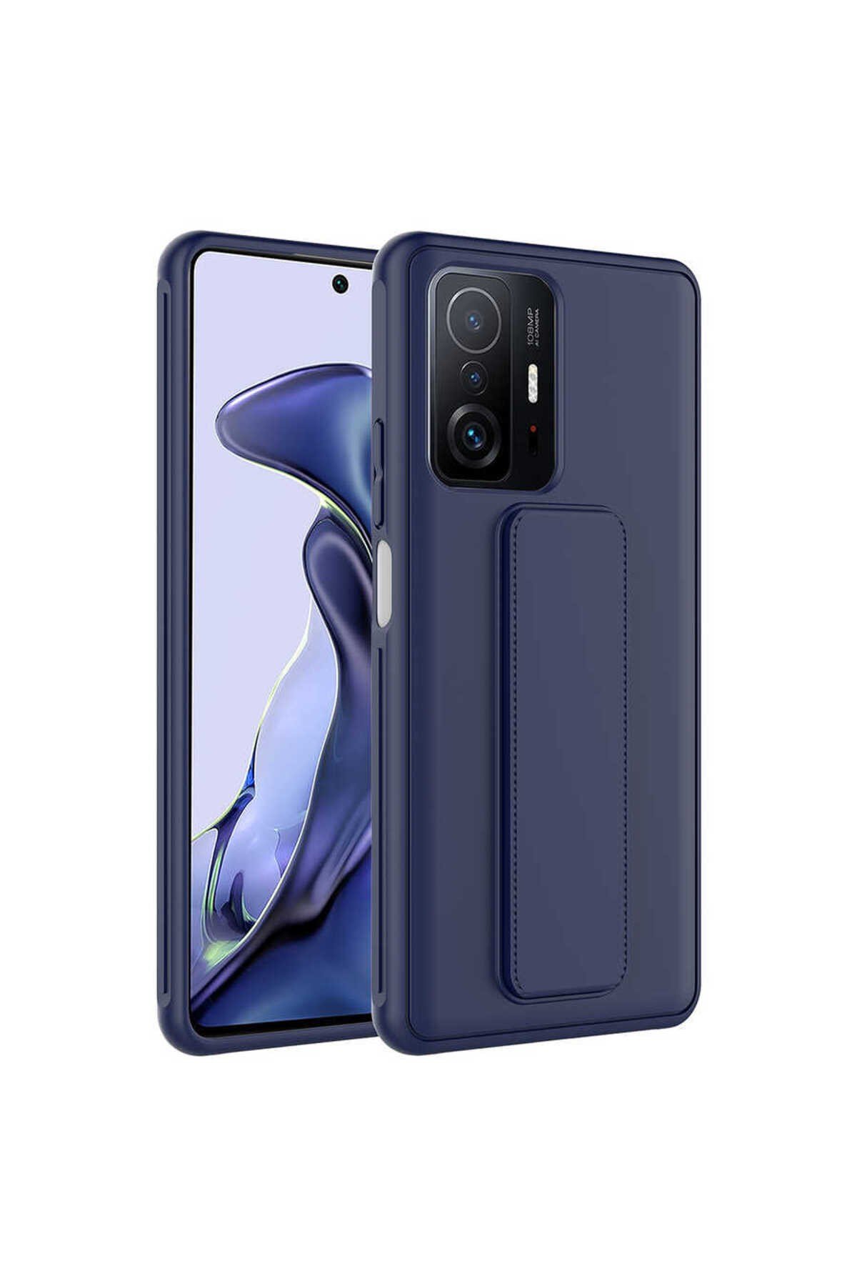 Mi 11T 5G Kılıf NVTH Qstand Kapak - Lacivert