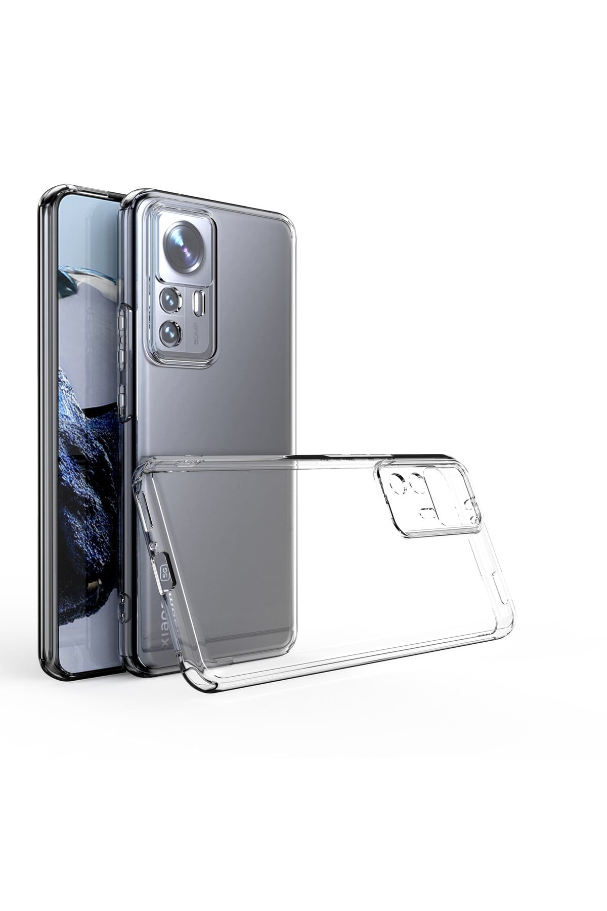 Mi 12T Pro Kılıf NVTH Kamera Korumalı Süper Silikon Kapak - Renksiz