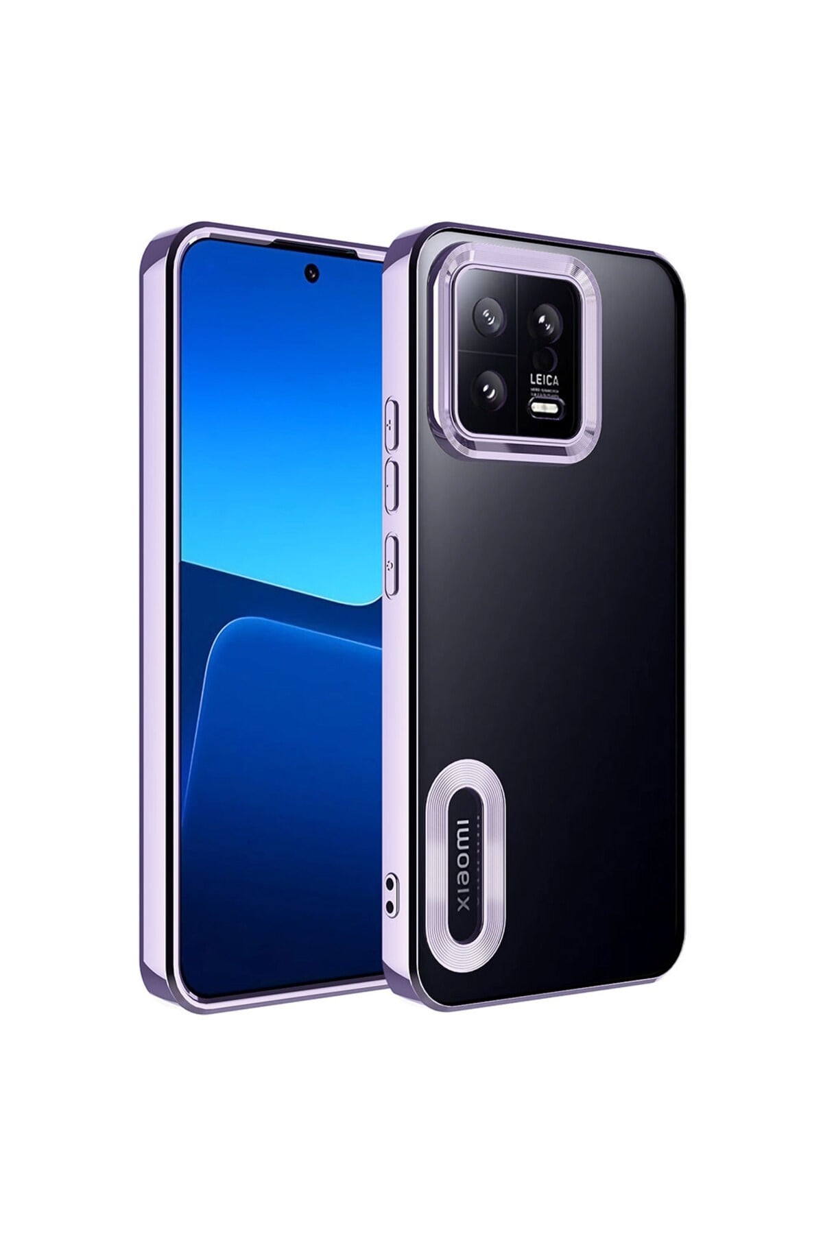 Mi 13 Kılıf Kamera Korumalı Logo Gösteren NVTH Omega Kapak - Lila
