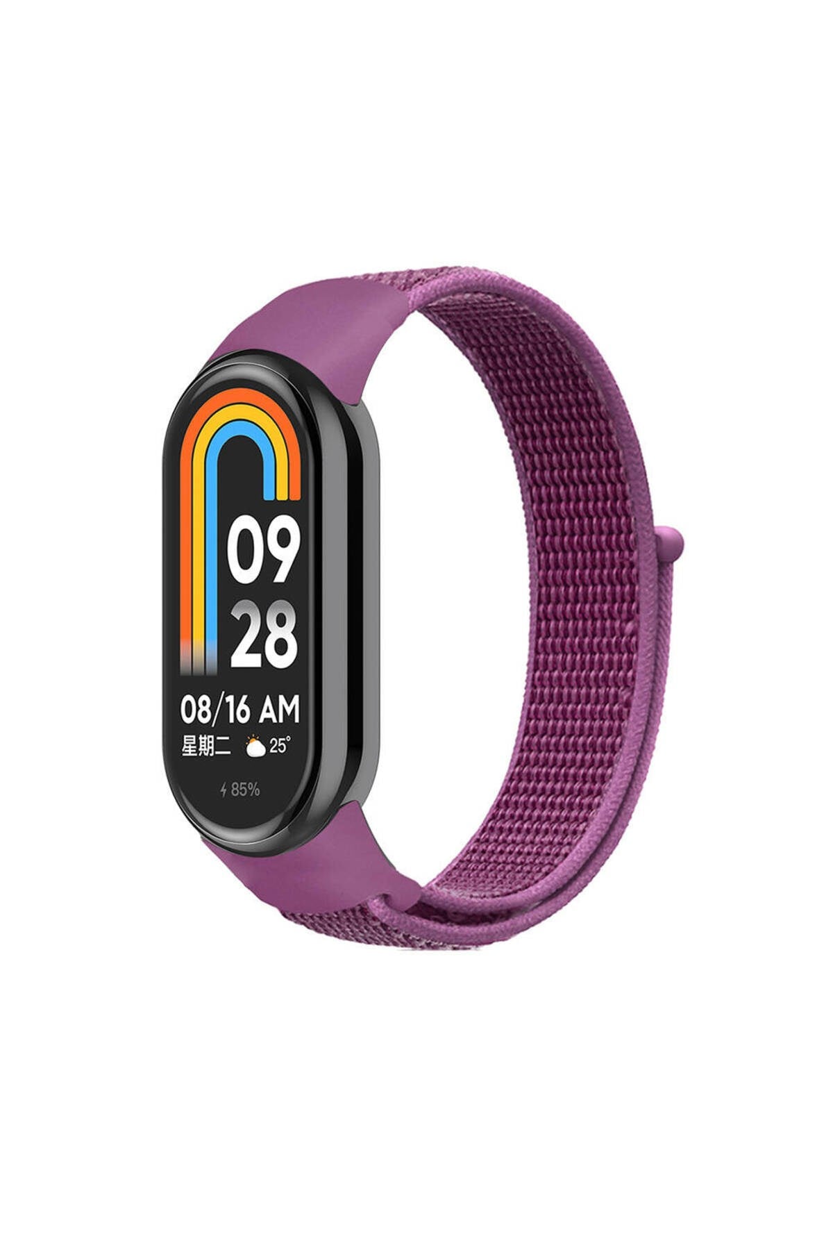 Mi Band 9 NVTH KRD-03 Hasır Kordon-Mor