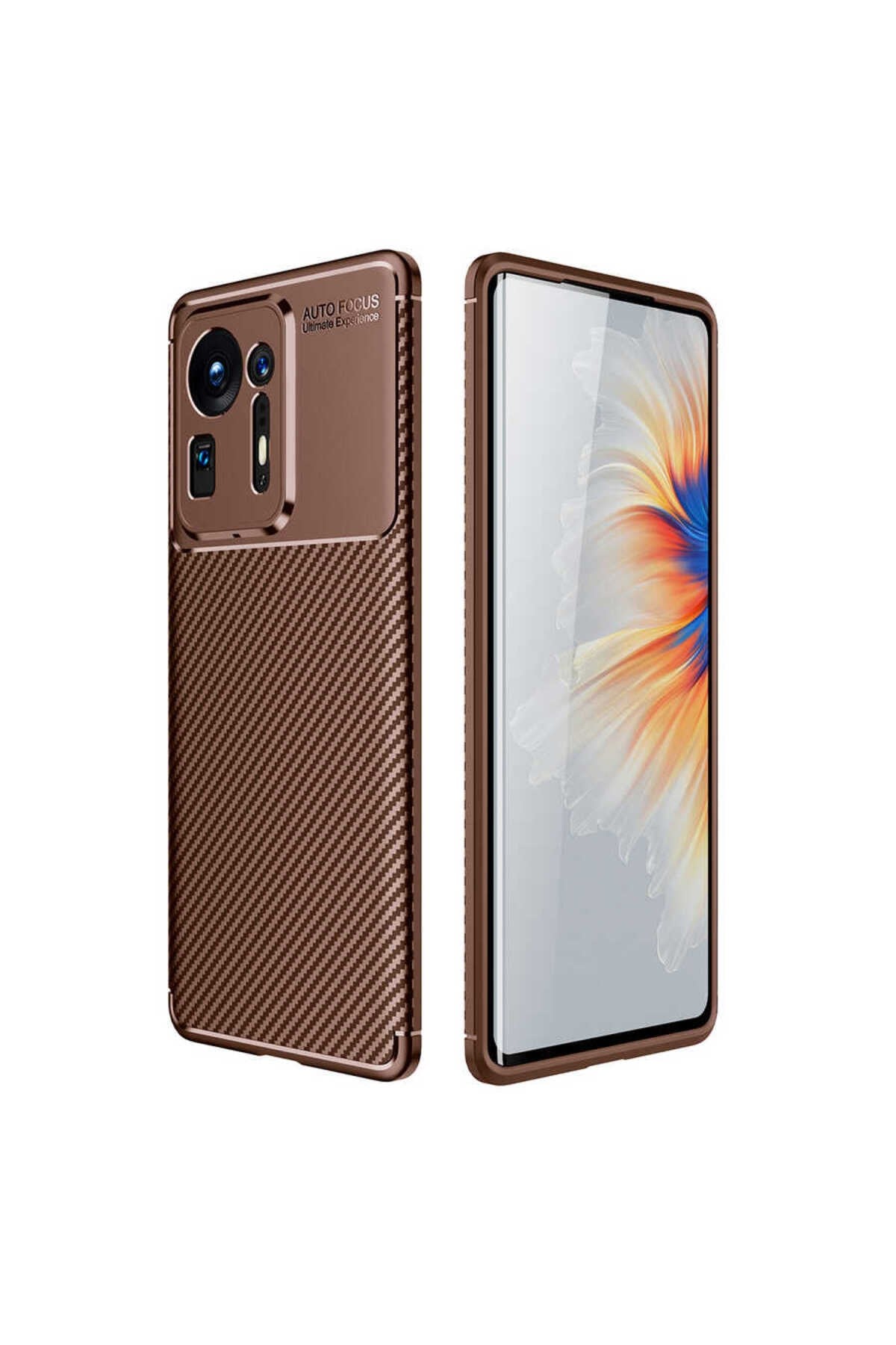 Mi Mix 4 Kılıf NVTH Negro Silikon Kapak - Kahverengi