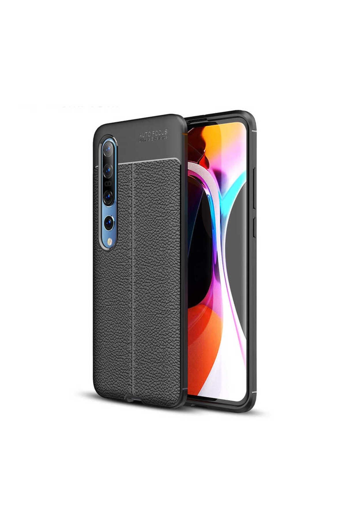 Mi Note 10 Pro Kılıf NVTH Niss Silikon Kapak - Siyah