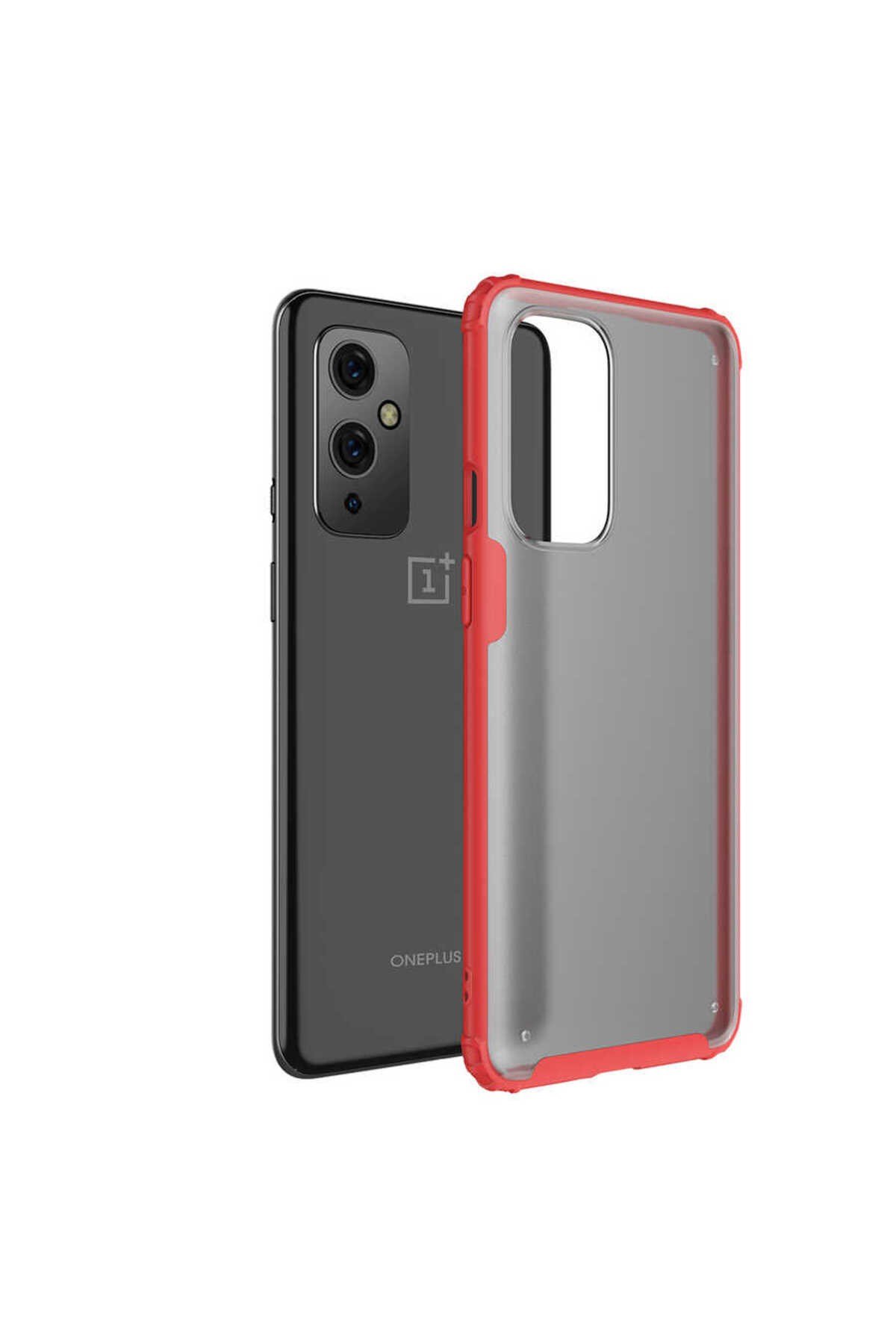 One Plus 9 Kılıf NVTH Volks Kapak - Kırmızı