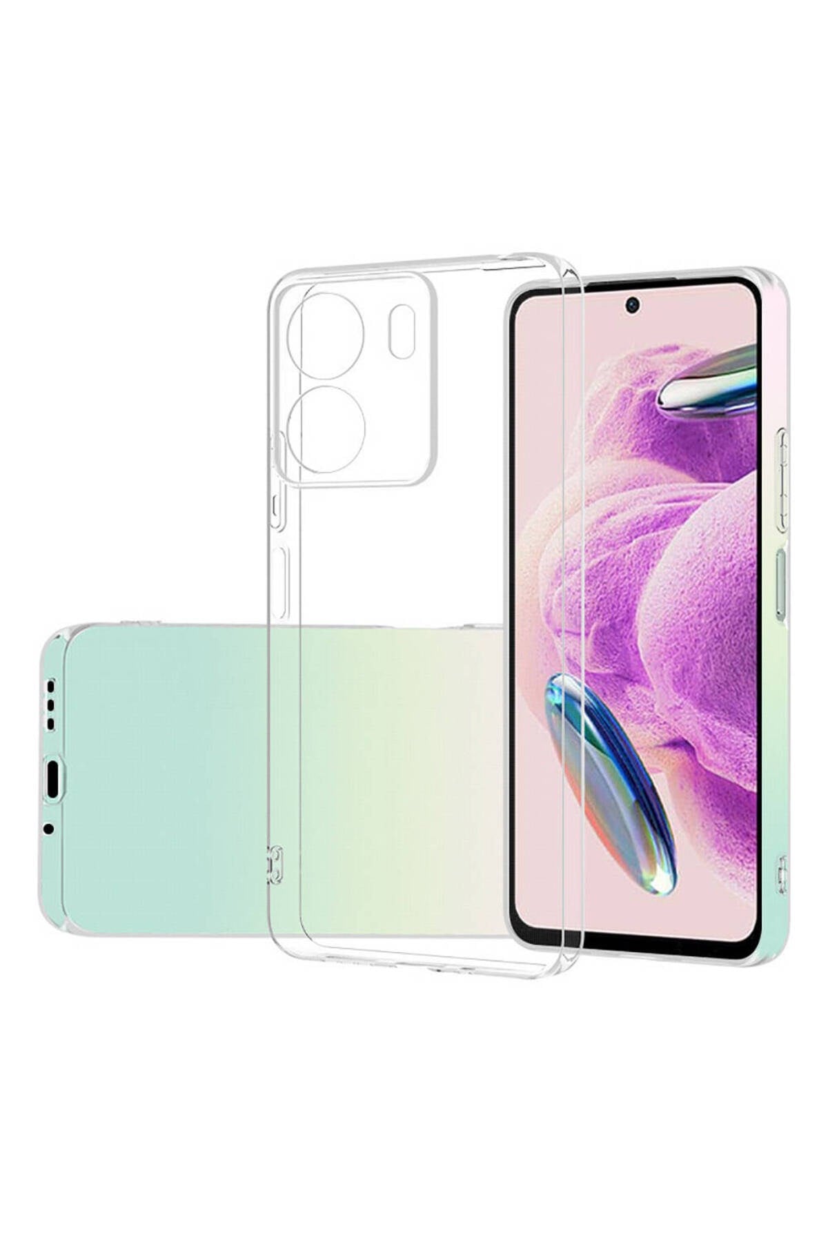 Poco C65 Kılıf NVTH Süper Silikon Kapak-Renksiz