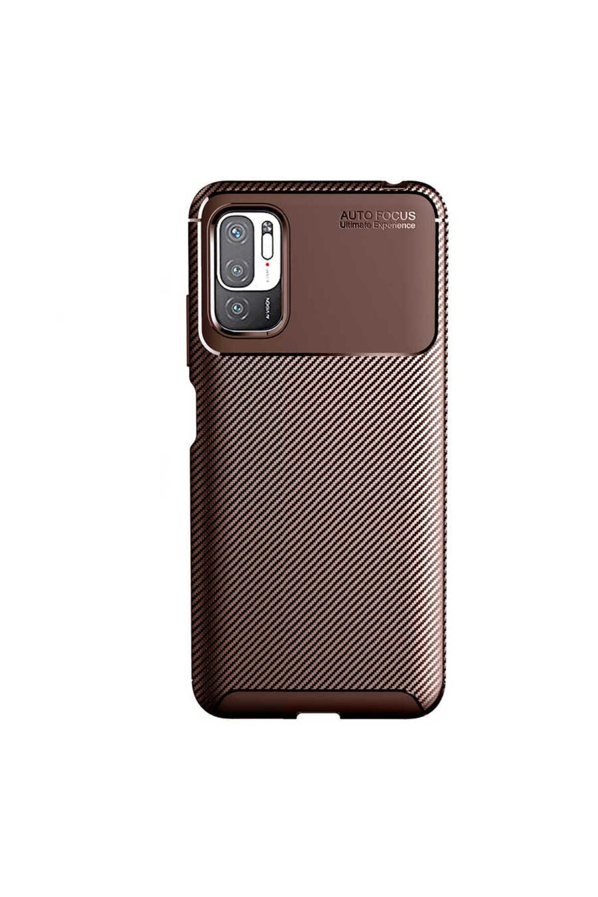 Poco M3 Pro Kılıf NVTH Negro Silikon Kapak - Kahverengi