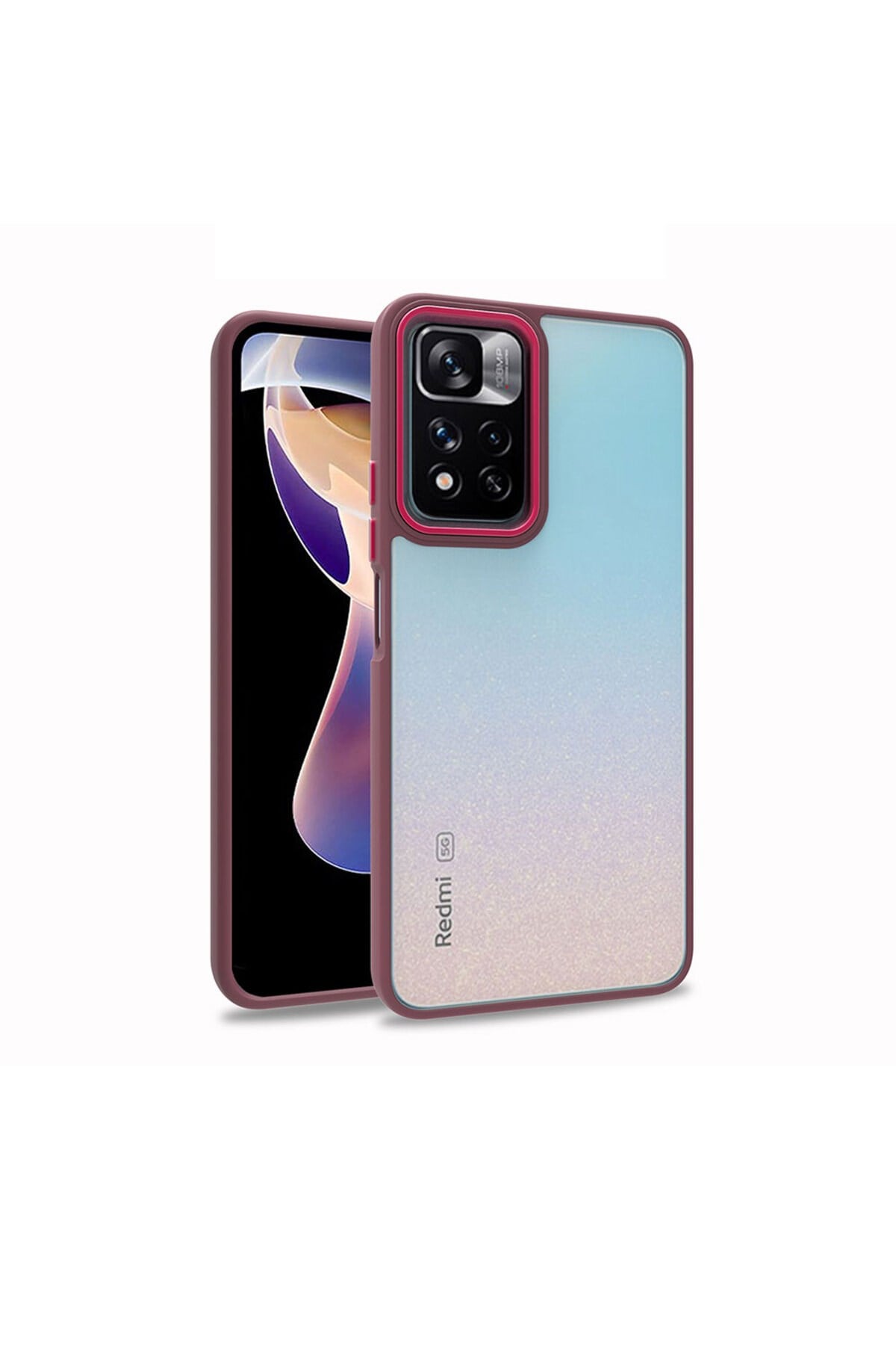 Poco M4 Pro 5G Kılıf NVTH Flora Kapak - Kırmızı