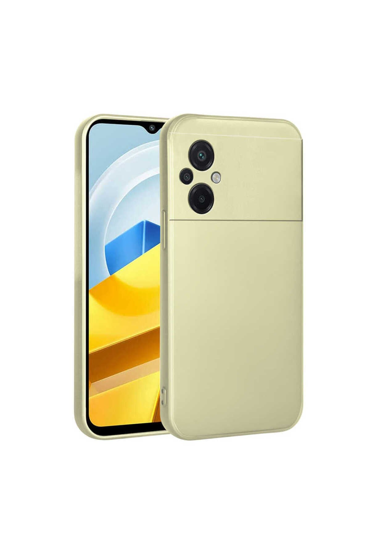 Poco M5 Kılıf NVTH Premier Silikon Kapak - Gold