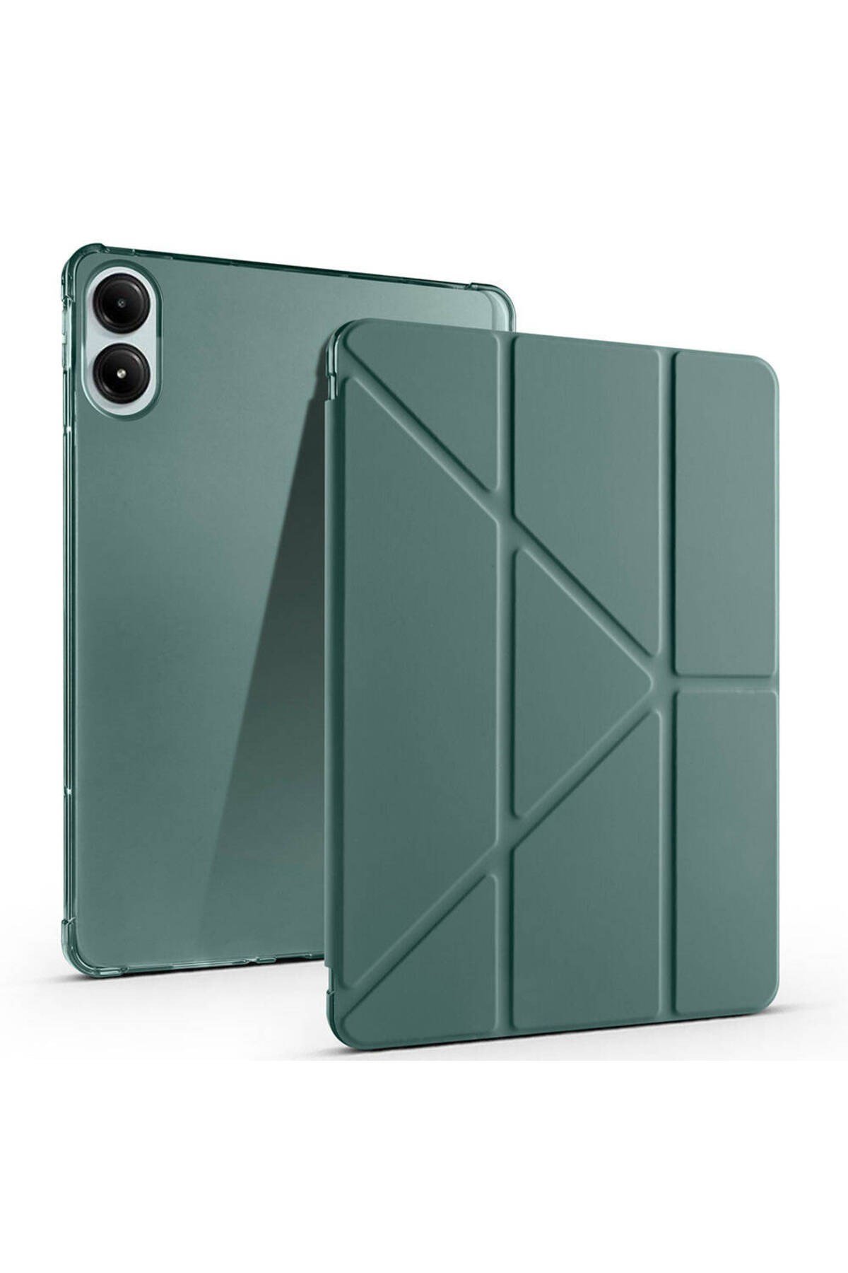 Poco Pad Kılıf NVTH Tri Folding Kalem Bölmeli Standlı Kılıf - Koyu Yeşil