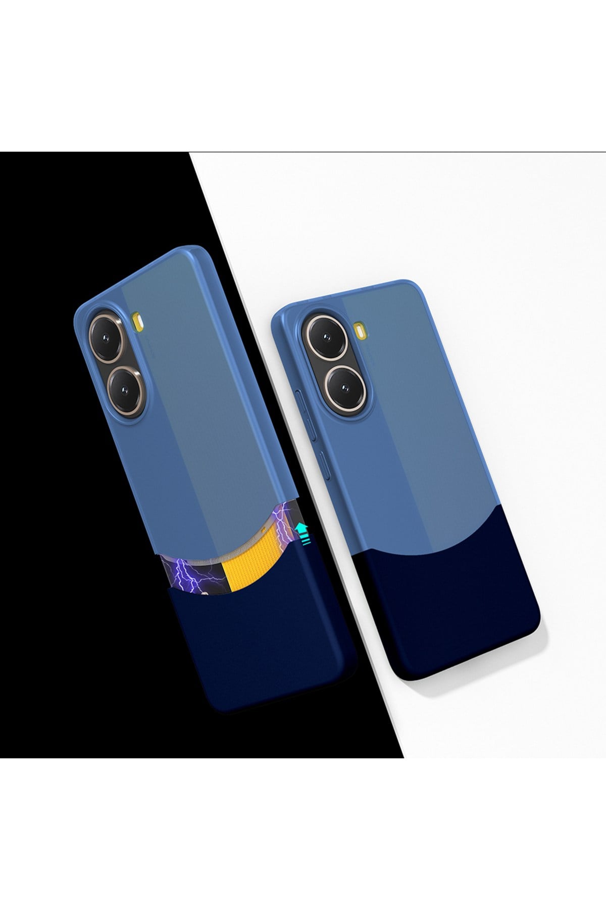 Poco X7 Pro Kılıf Mıknatıslı NVTH Duble Kapak - Lacivert