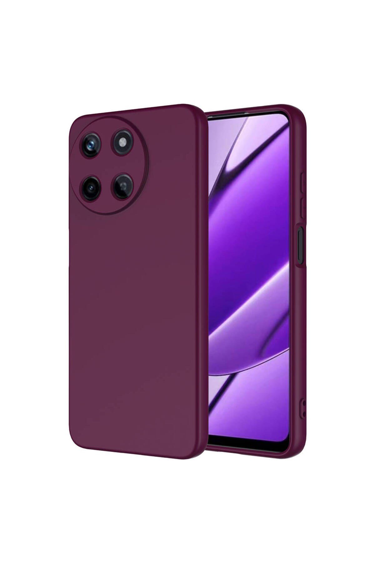 Realme 11 4G Kılıf NVTH Mara Lansman Kapak - Koyu Mor