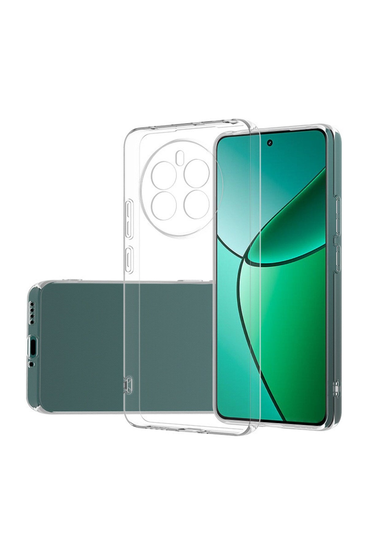 Realme 12 4G Kılıf NVTH Süper Silikon Kapak - Şeffaf