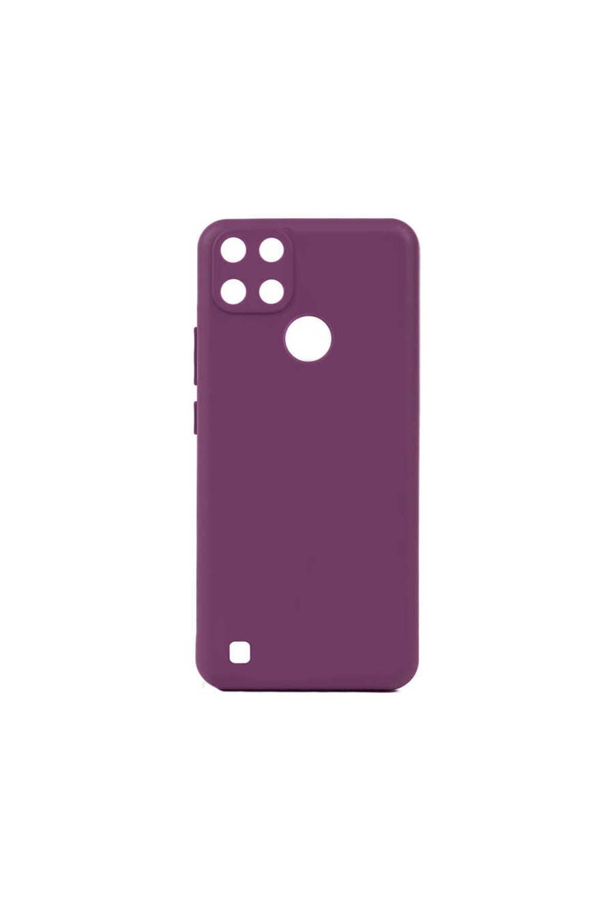 Realme C21Y Kılıf NVTH Biye Silikon - Mor
