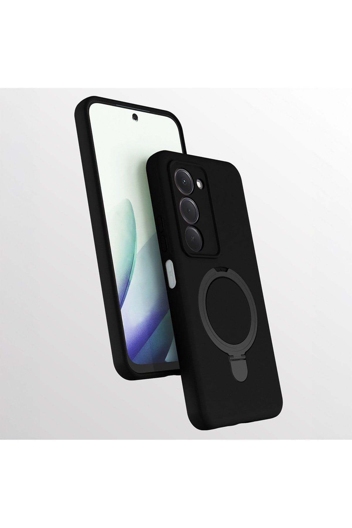 Redmi 15 Kılıf M-safe Şarj Özellikli Standlı NVTH Samara Kapak - Siyah