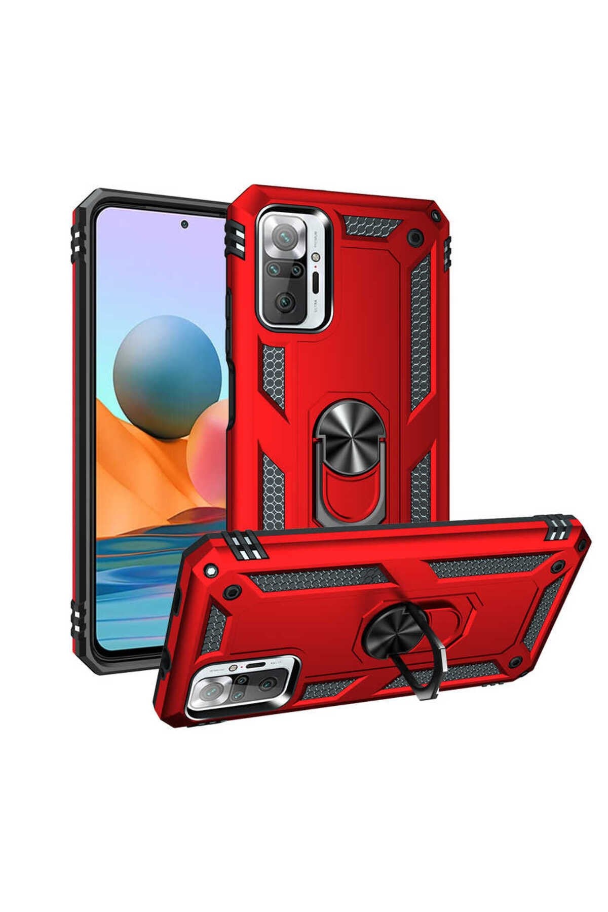 Redmi Note 10 Pro Kılıf NVTH Vega Kapak - Kırmızı