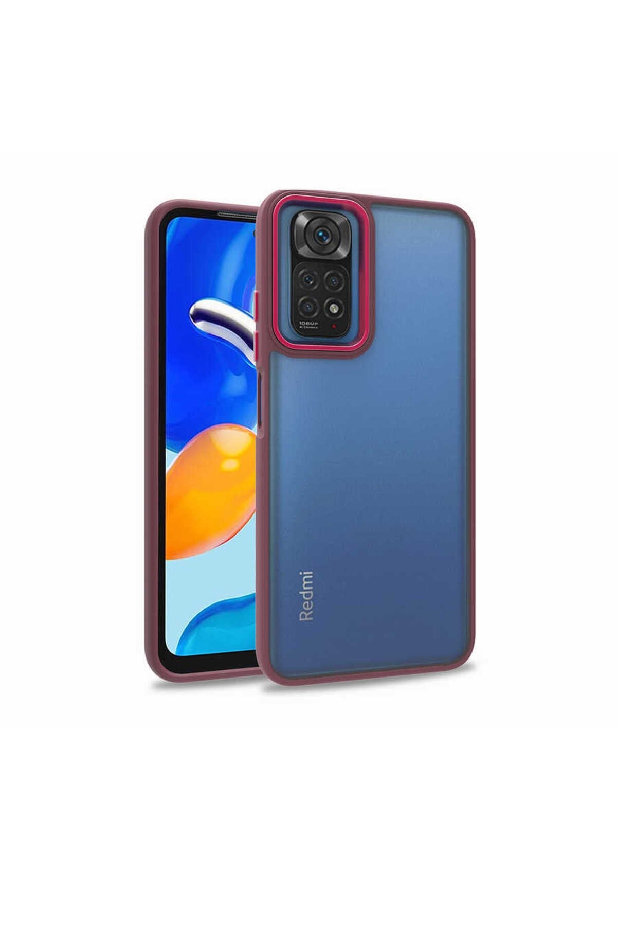Redmi Note 11S Global Kılıf NVTH Flora Kapak - Kırmızı