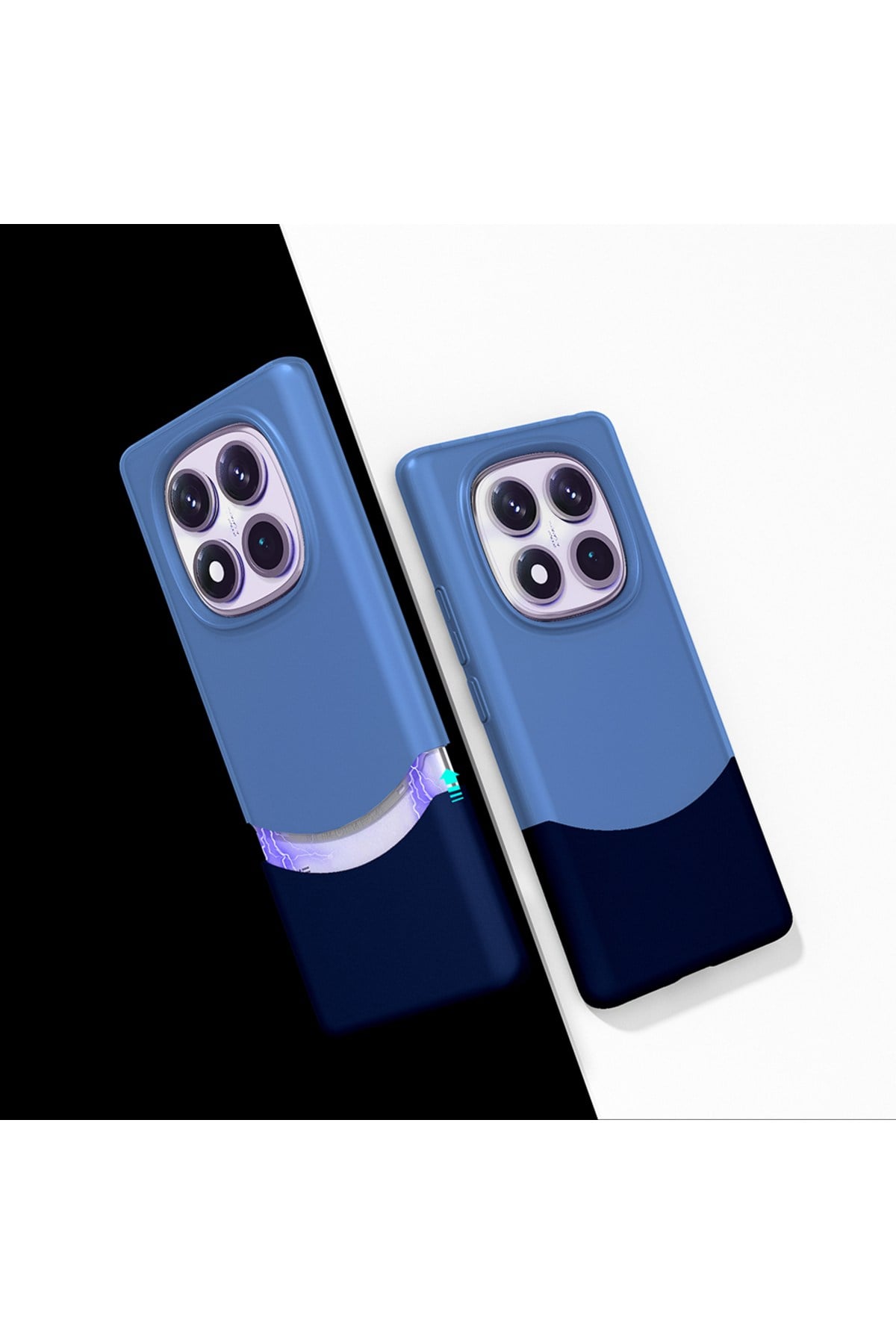 Redmi Note 14 Pro 4G Kılıf Mıknatıslı NVTH Duble Kapak - Lacivert