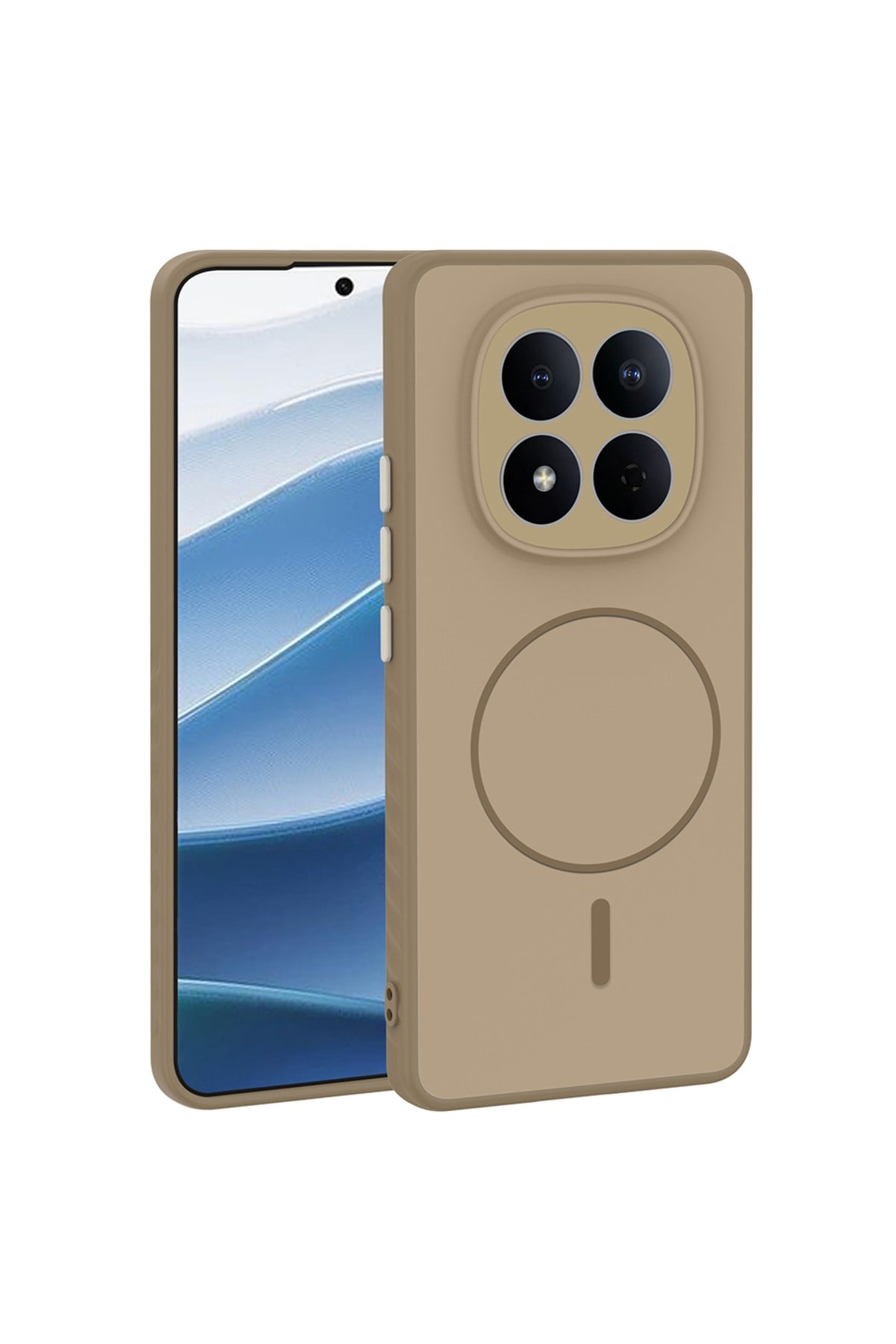 Redmi Note 15 5G Kılıf M-safe Şarj Özellikli NVTH Tea Kapak - Gold