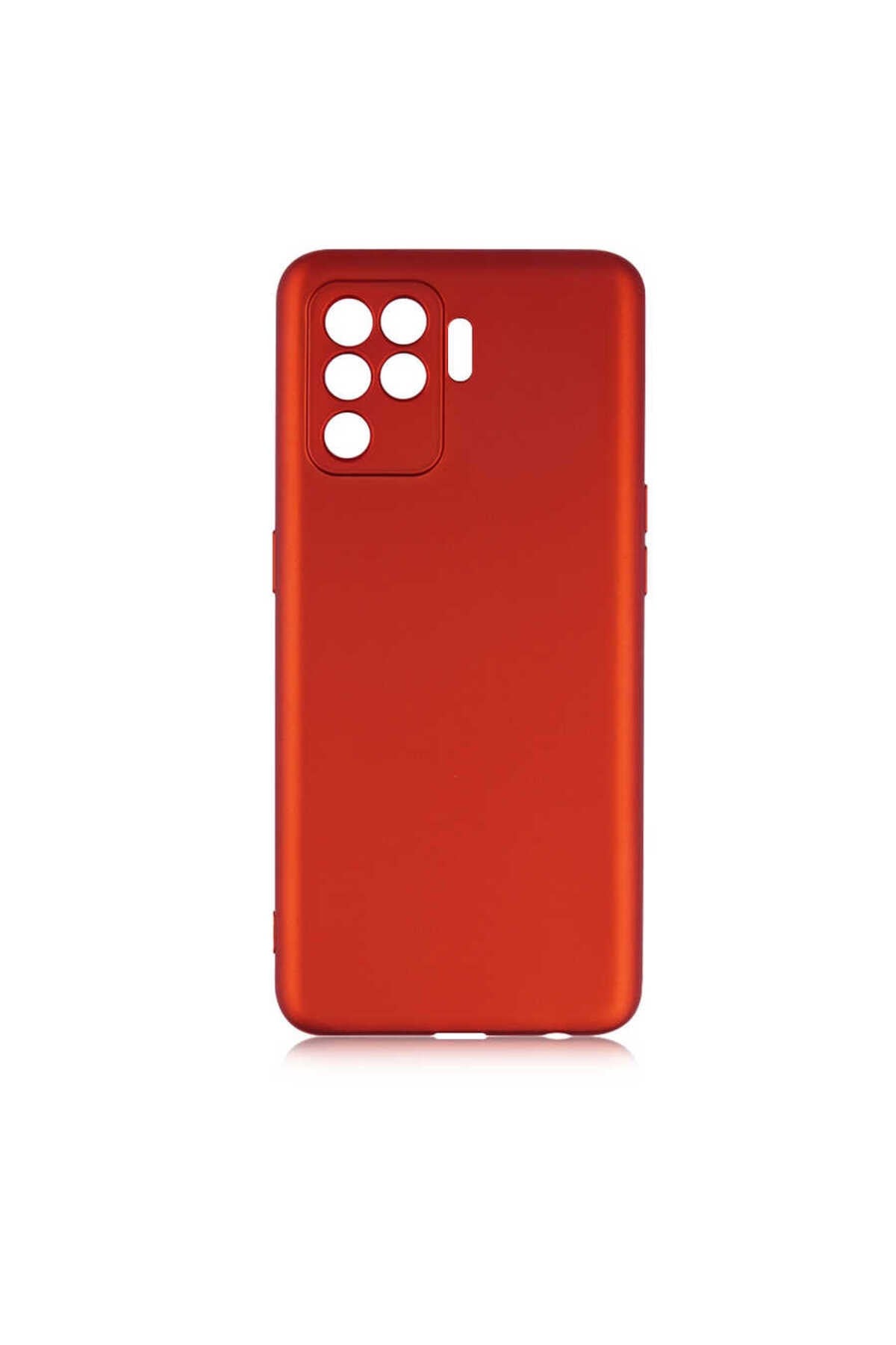 Reno 5 Lite Kılıf NVTH Premier Silikon Kapak - Kırmızı