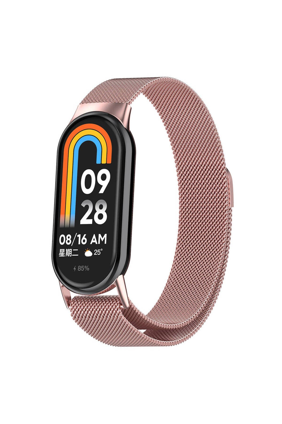 Smart Band 8 NVTH KRD-01 Metal Kordon-Pembe